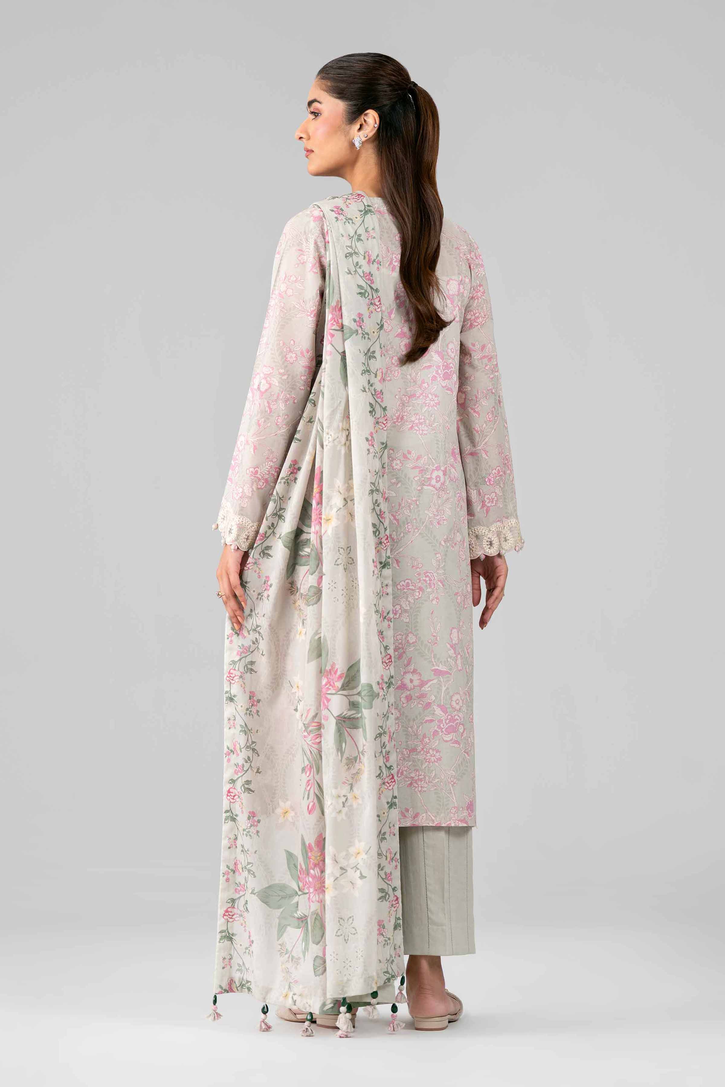 3 Piece - Printed Embroidered Suit - 42601780 Green Lawn 3PC Embroidered