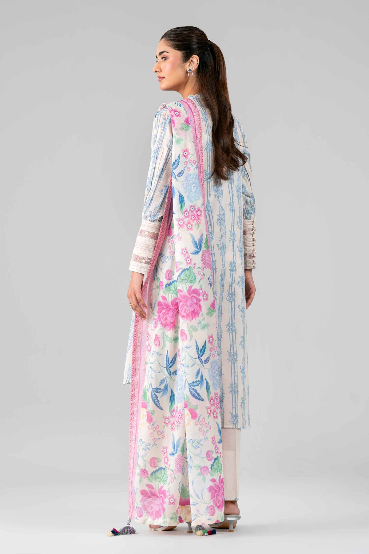 NISHAT UAE 3Pc Embroidered Unstitched Women Multi Lawn Suit