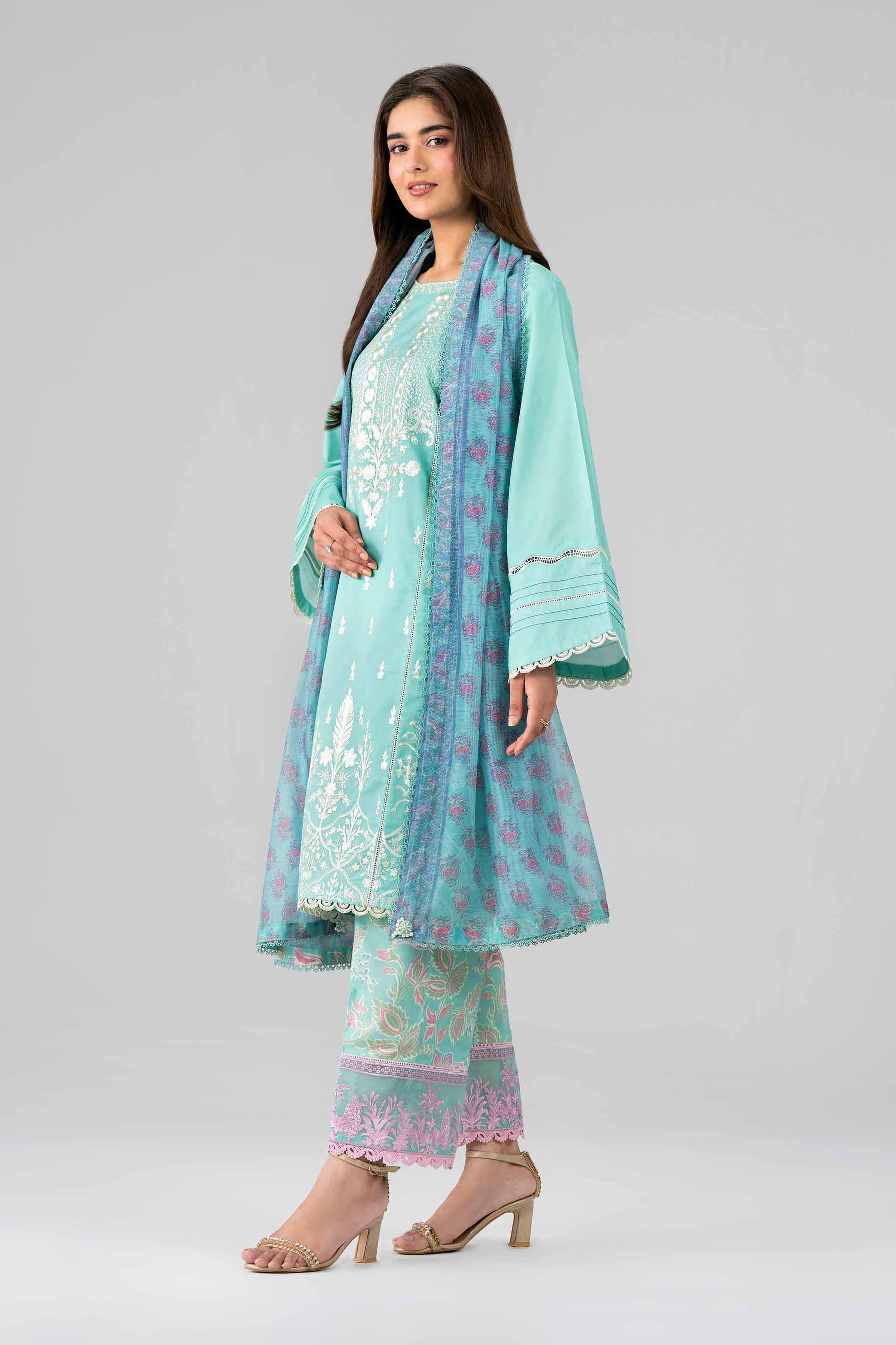 3 Piece - Printed Embroidered Suit - 42601790 Nishat UAE Lawn 3PC Embroidered