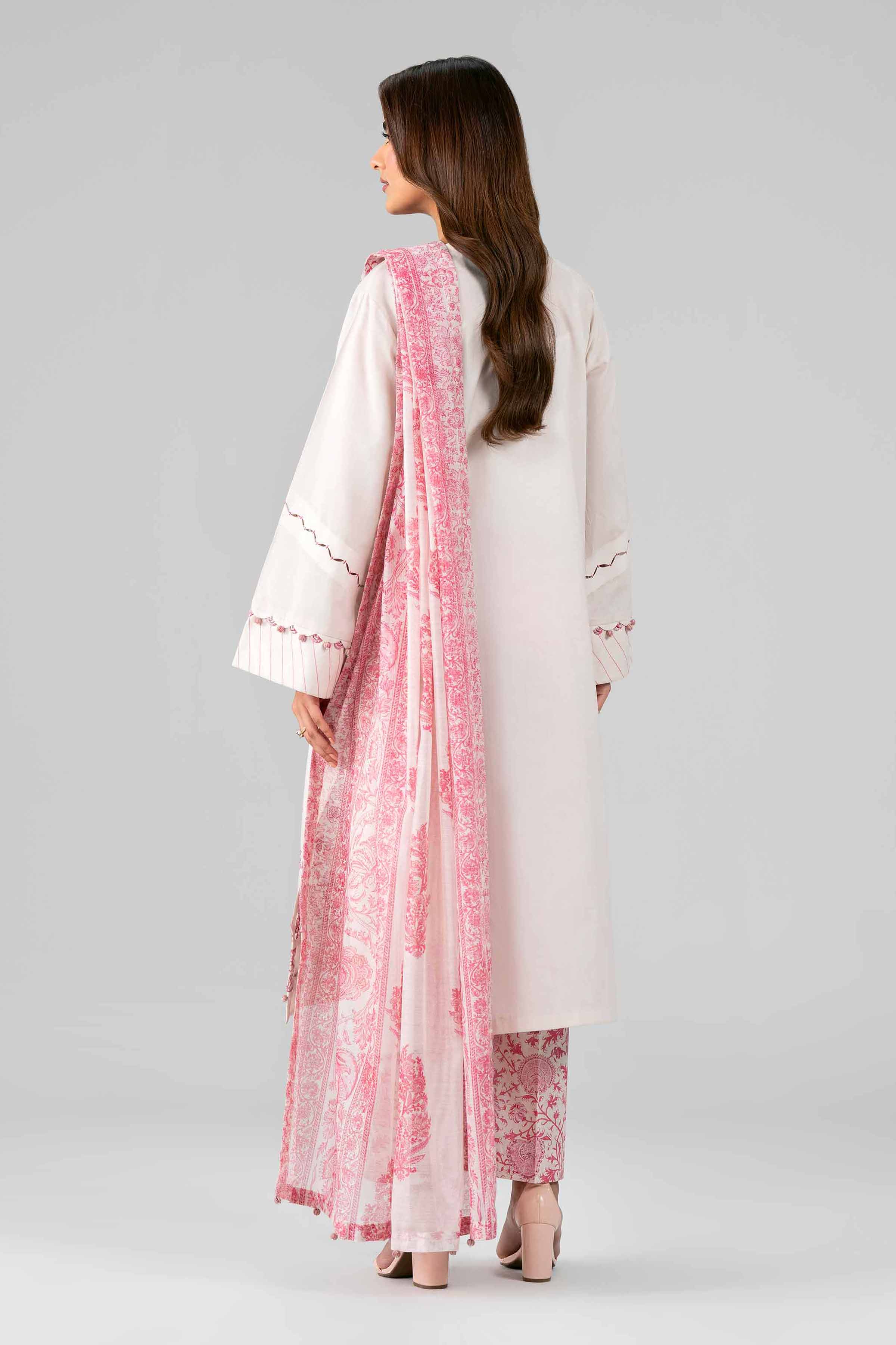3 Piece - Printed Embroidered Suit - 42601792