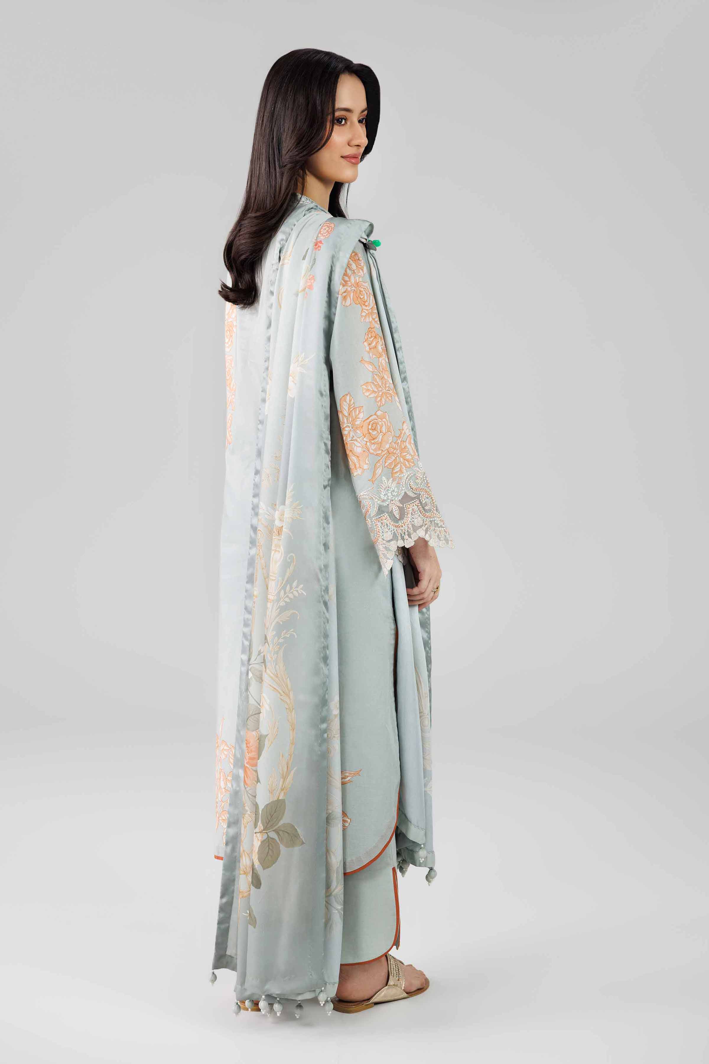 3 Piece - Digital Printed Embroidered Suit - 42601795 Grey Lawn 3PC Embroidered