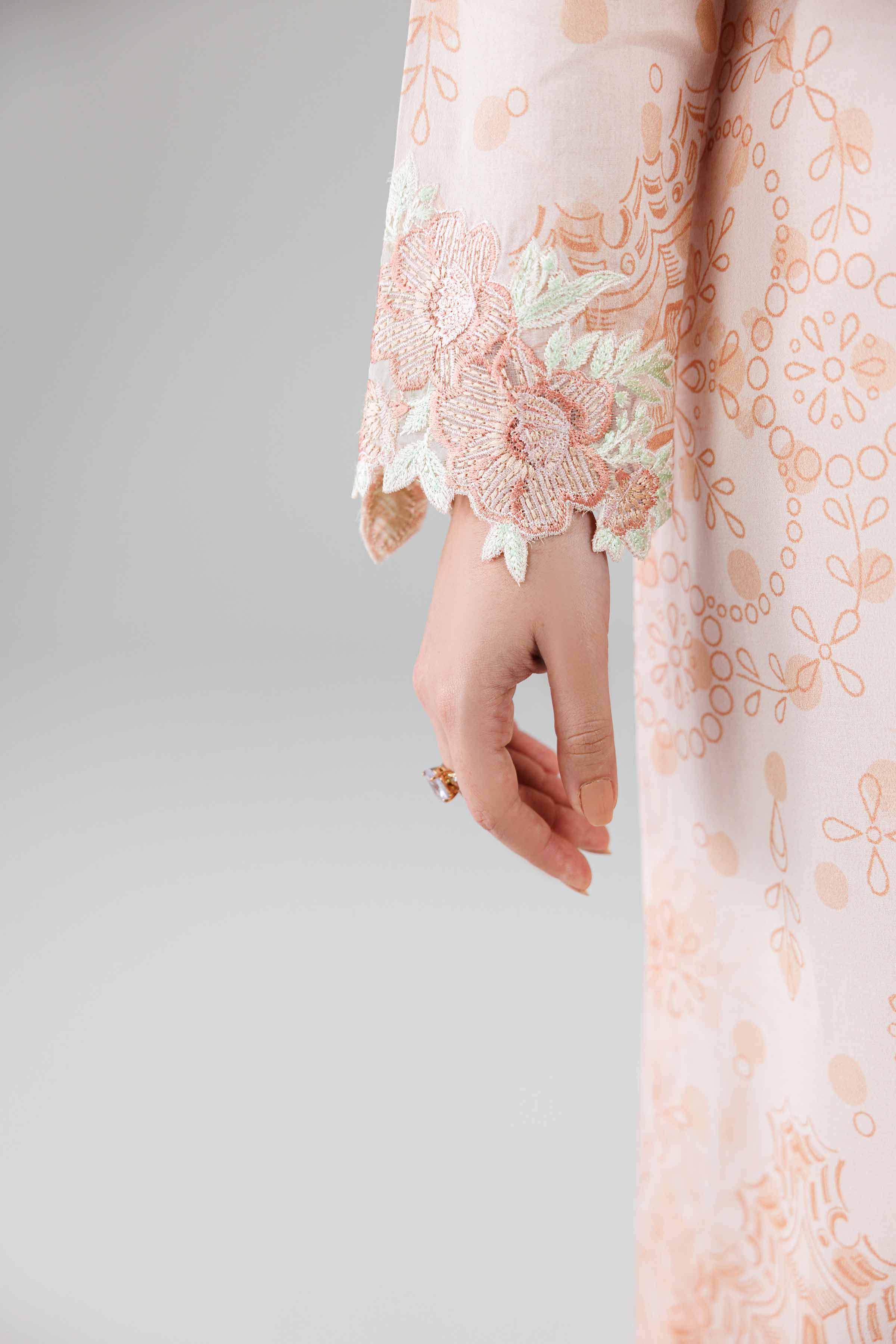 3 Piece - Digital Printed Embroidered Suit - 42601800 Pink Lawn 3PC Embroidered
