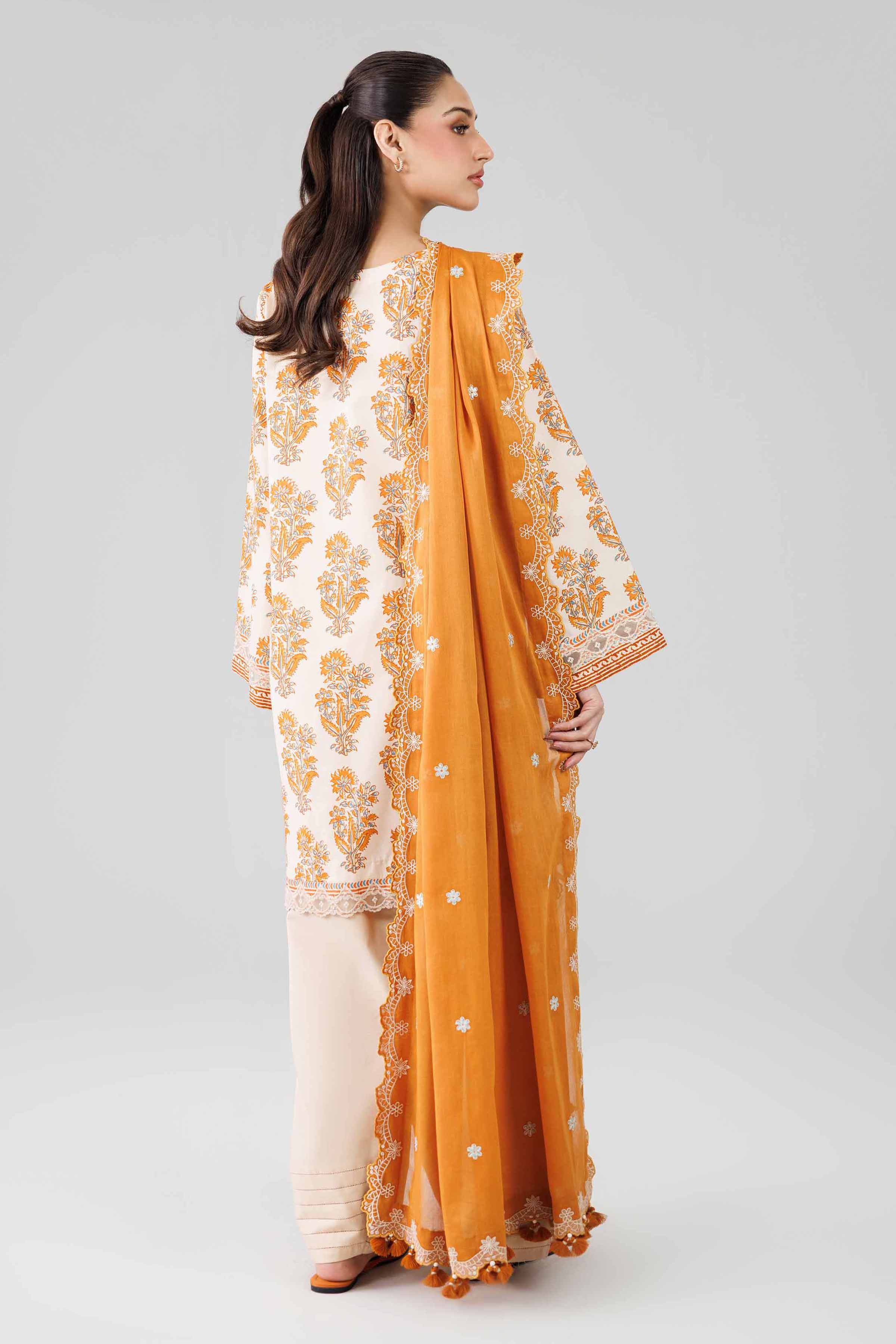 3 Piece - Printed Embroidered Suit - 42601822 Pink Lawn 3PC Embroidered