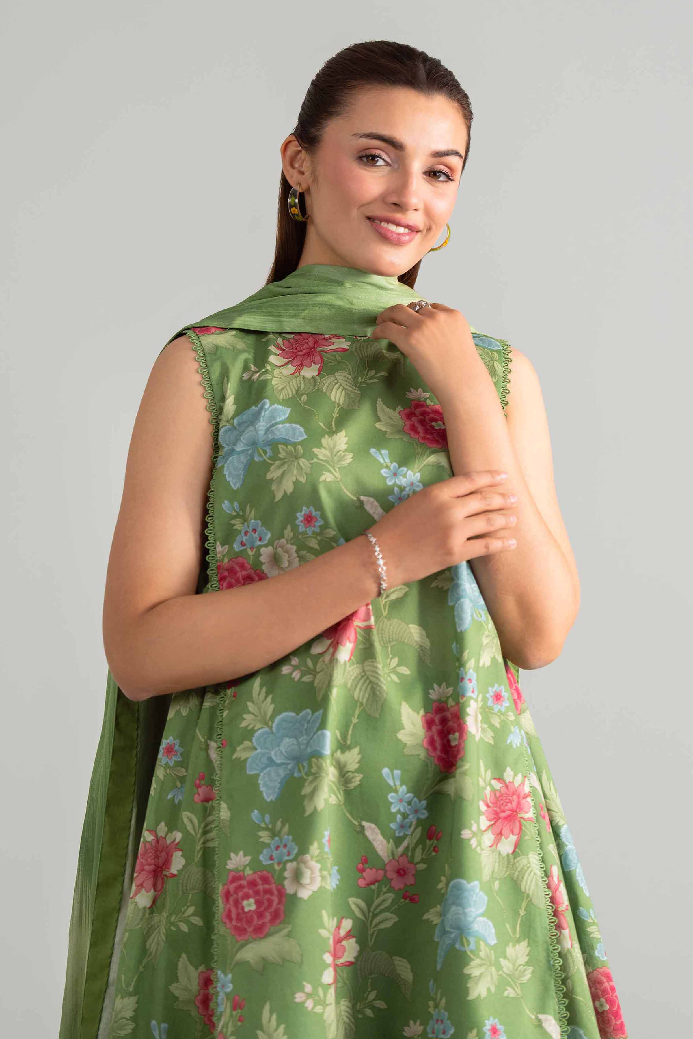 3 Piece - Digital Printed Suit - 42601847 Green Lawn 3PC Printed