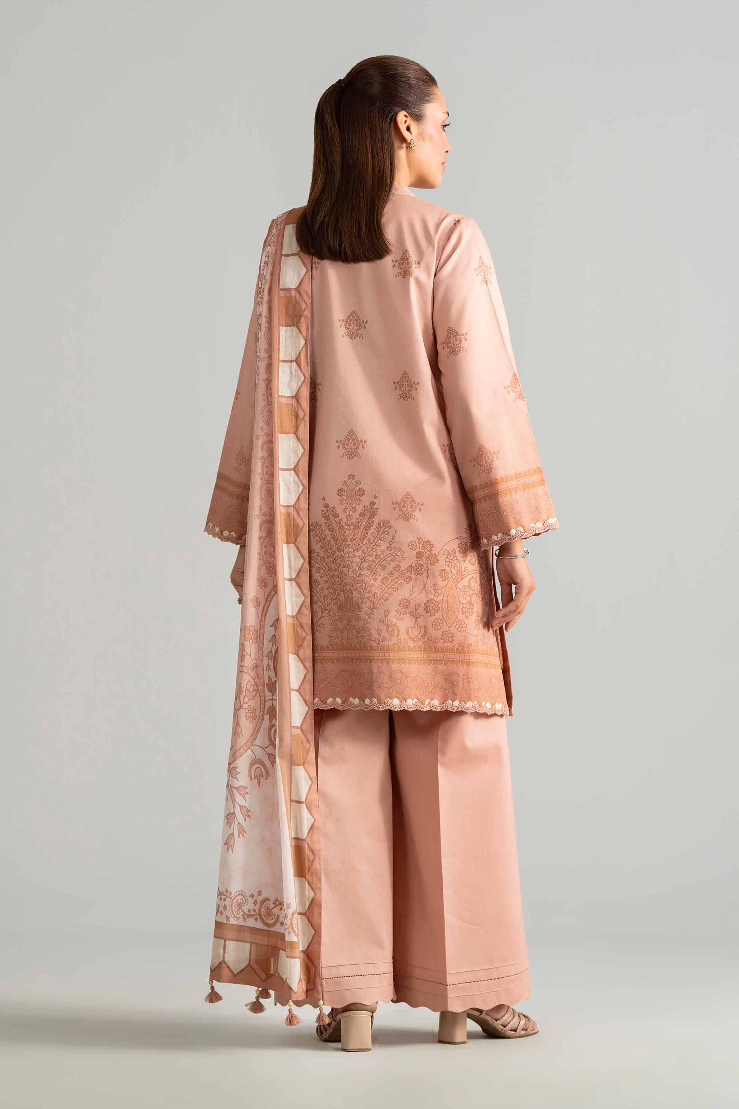 3 Piece - Digital Printed Suit - 42601848 Pink Lawn 3PC Printed