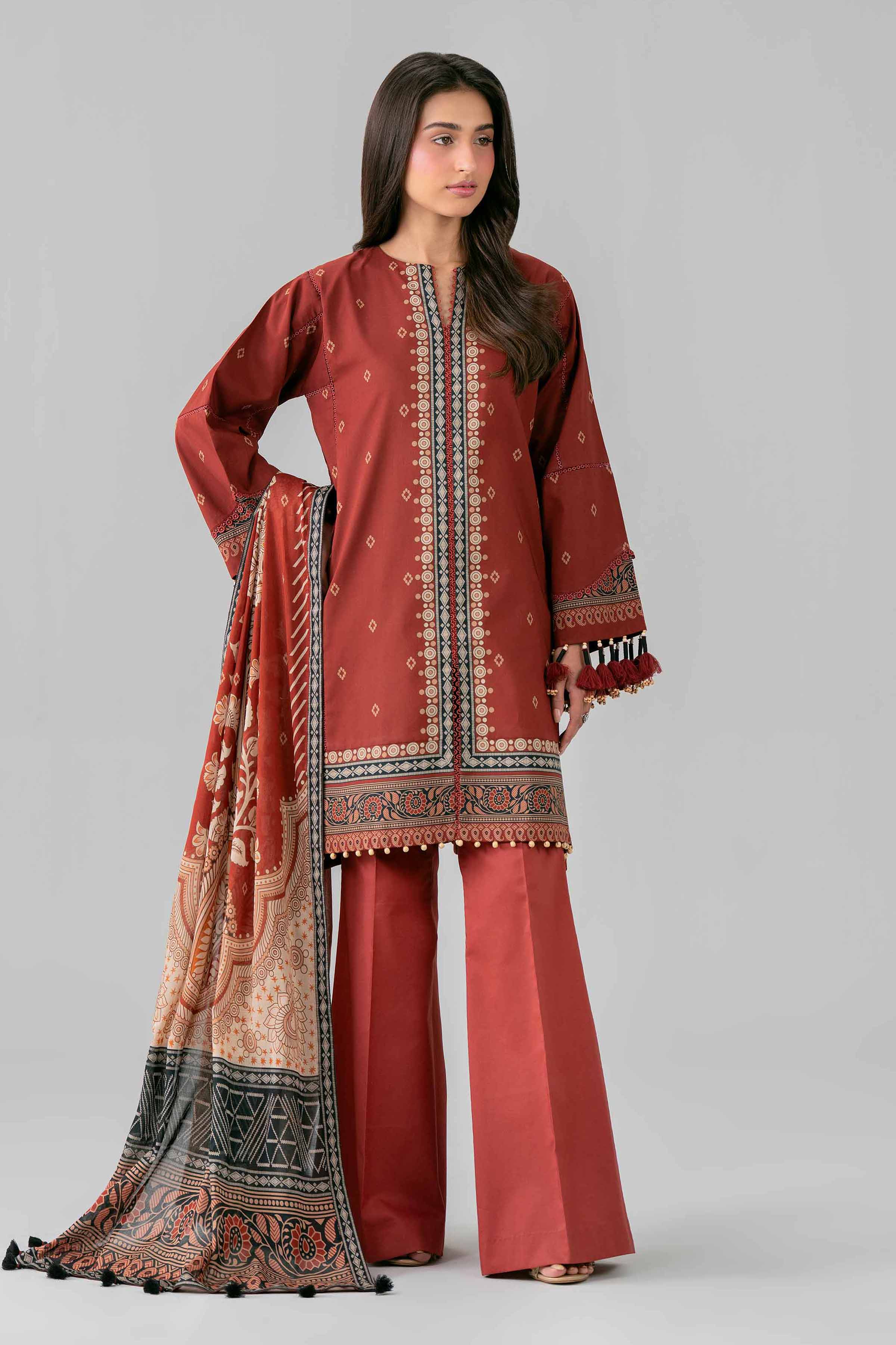 3 Piece - Digital Printed Suit - 42601850 Red Lawn 3PC Printed