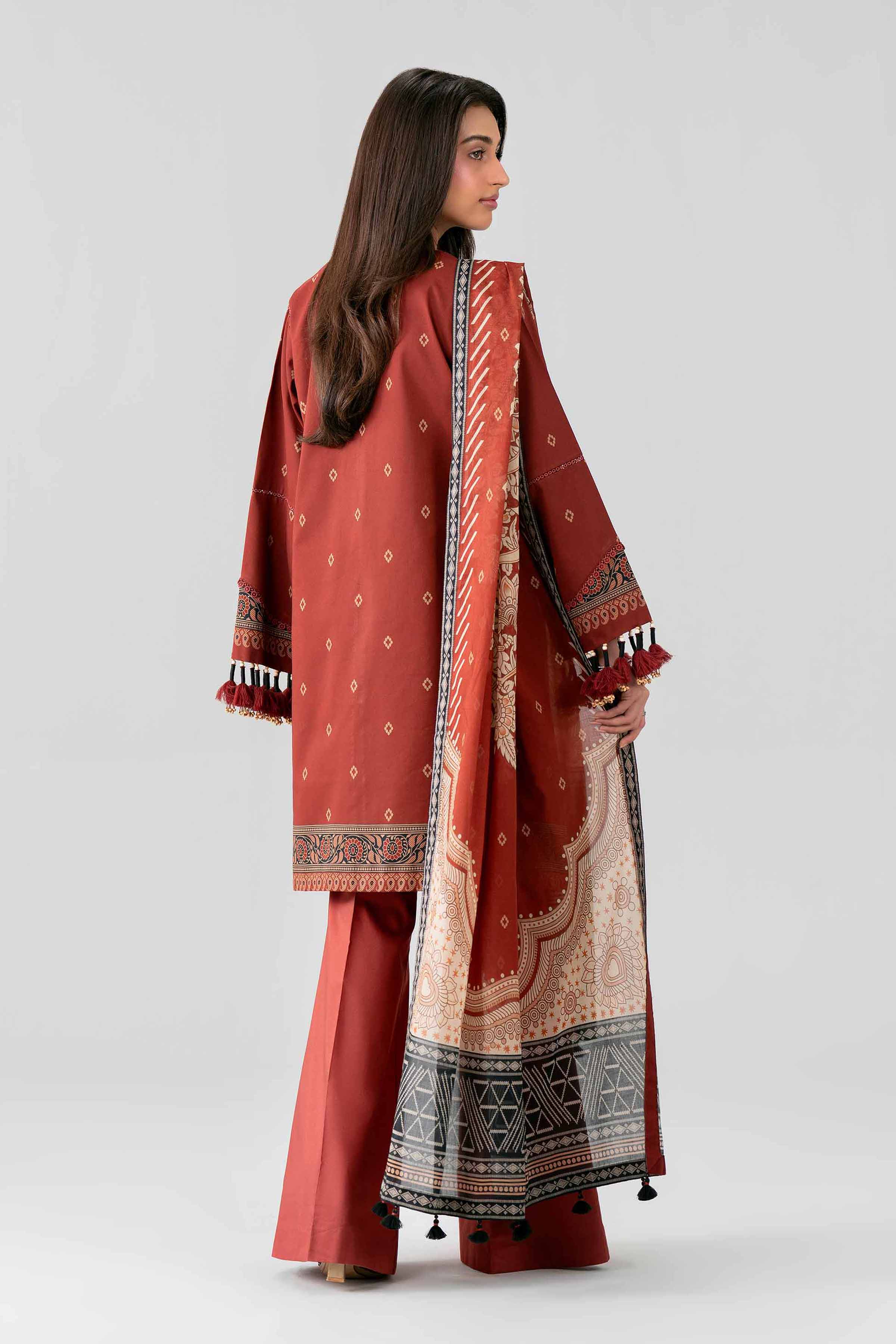 3 Piece - Digital Printed Suit - 42601850 Red Lawn 3PC Printed