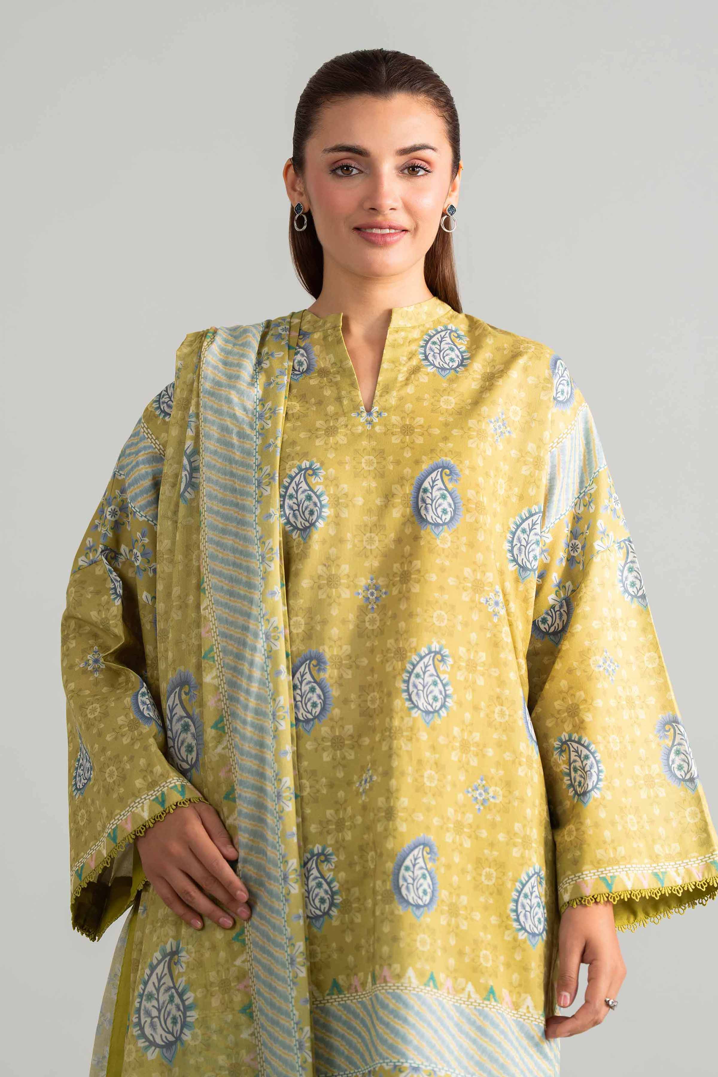 3 Piece - Digital Printed Suit - 42601852 Green Lawn 3PC Printed