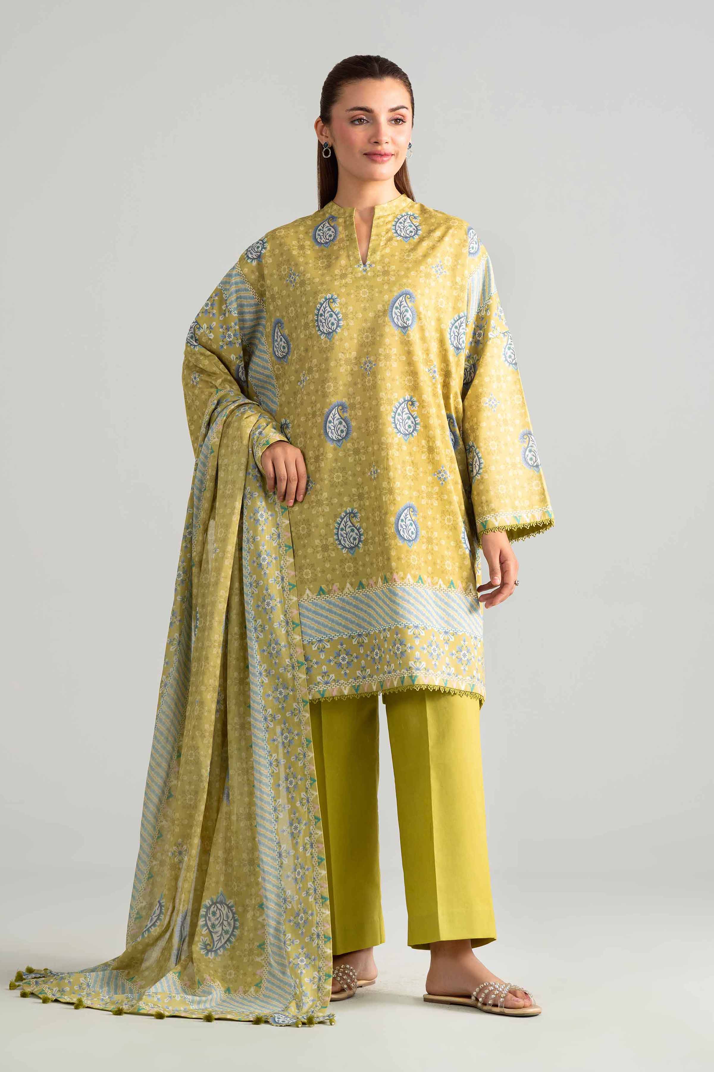 3 Piece - Digital Printed Suit - 42601852 Green Lawn 3PC Printed