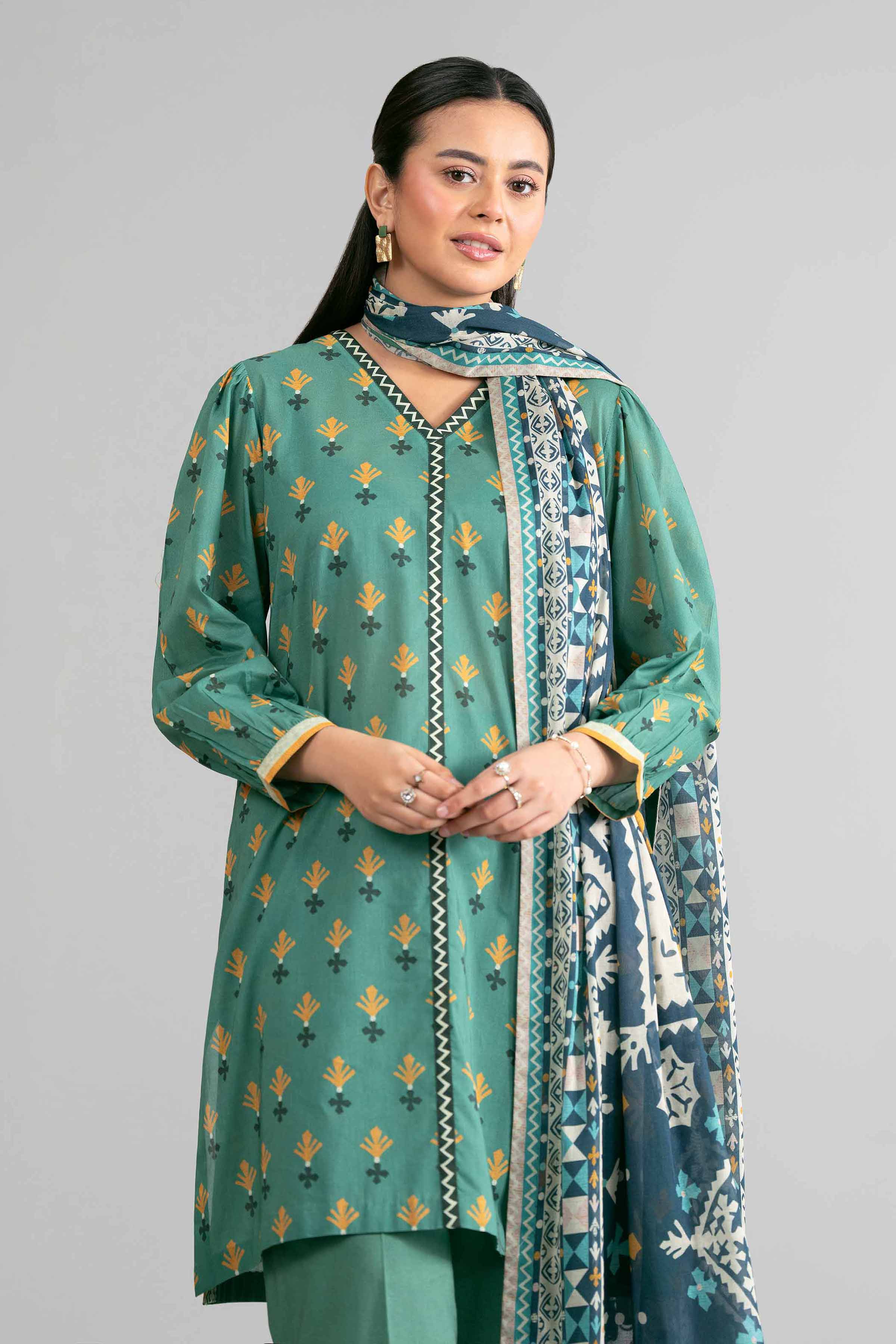 3 Piece - Printed Suit - 42601868 Green Lawn 3PC Printed