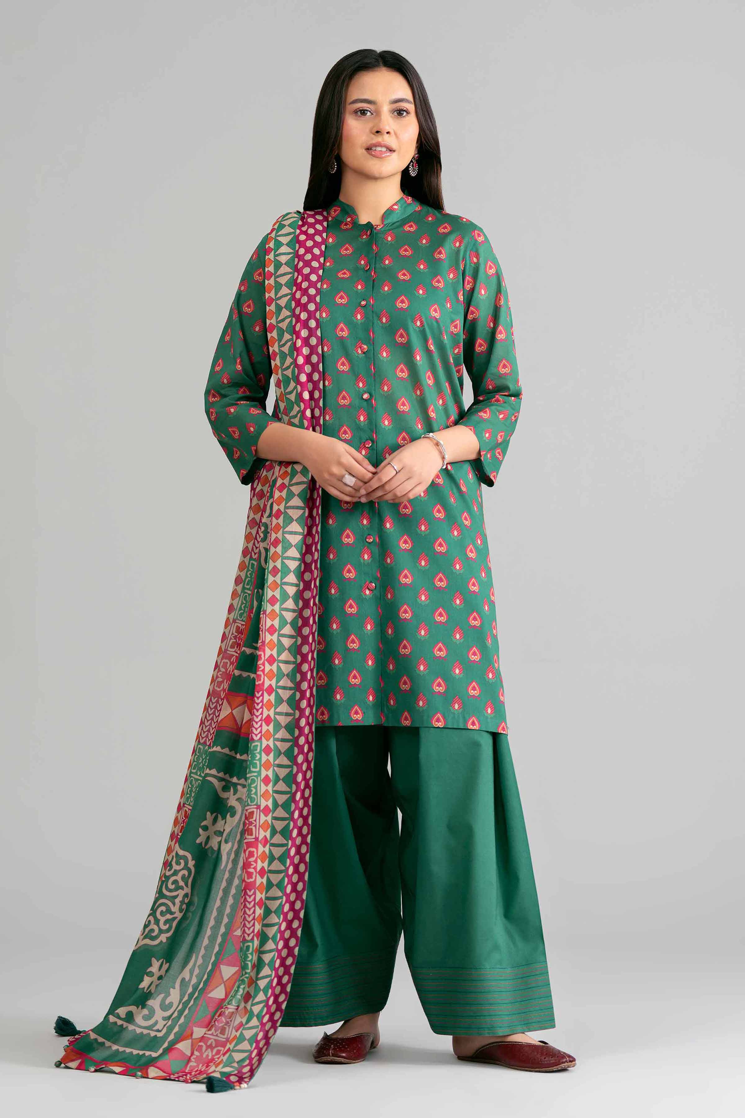 3 Piece - Printed Suit - 42601872 Green Lawn 3PC Printed