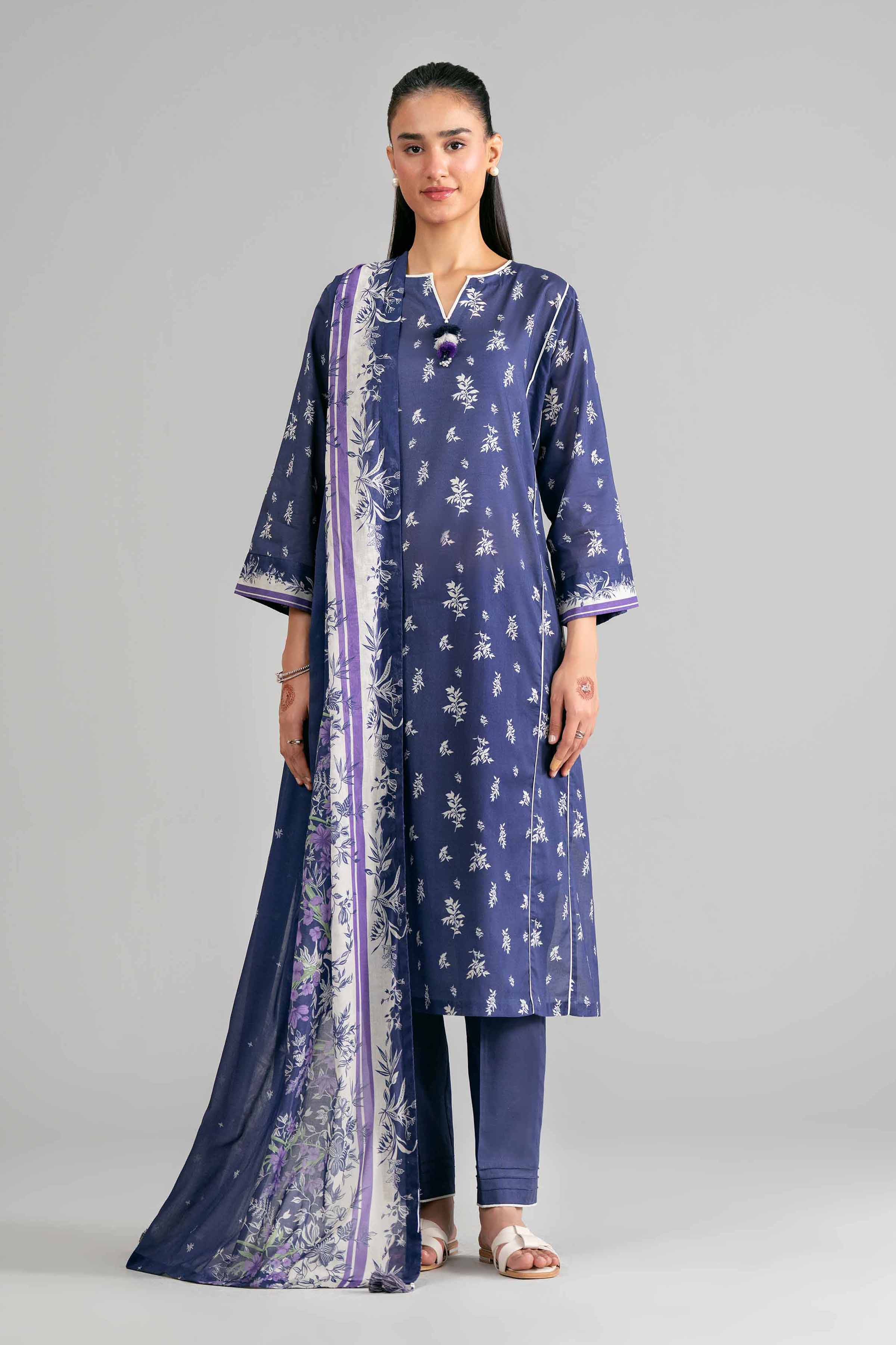 3 Piece - Printed Suit - 42601873 Blue Lawn 3PC Printed