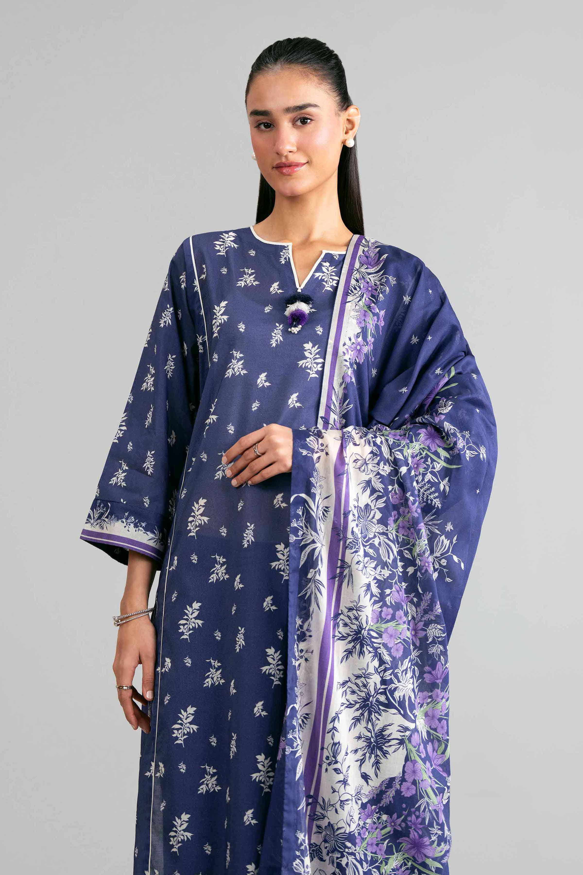 3 Piece - Printed Suit - 42601873 Blue Lawn 3PC Printed