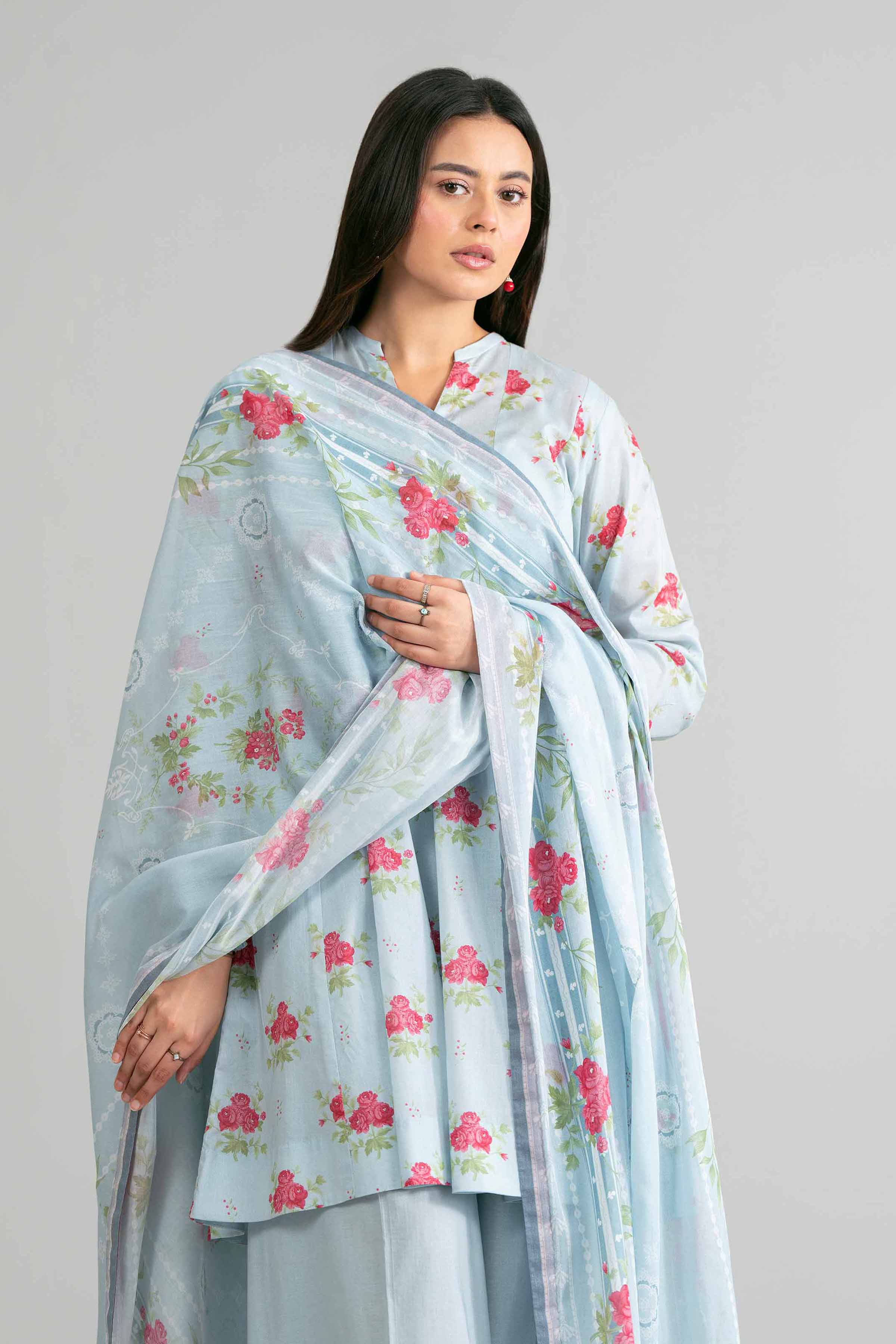 3 Piece - Printed Suit - 42601876 Blue Lawn 3PC Printed