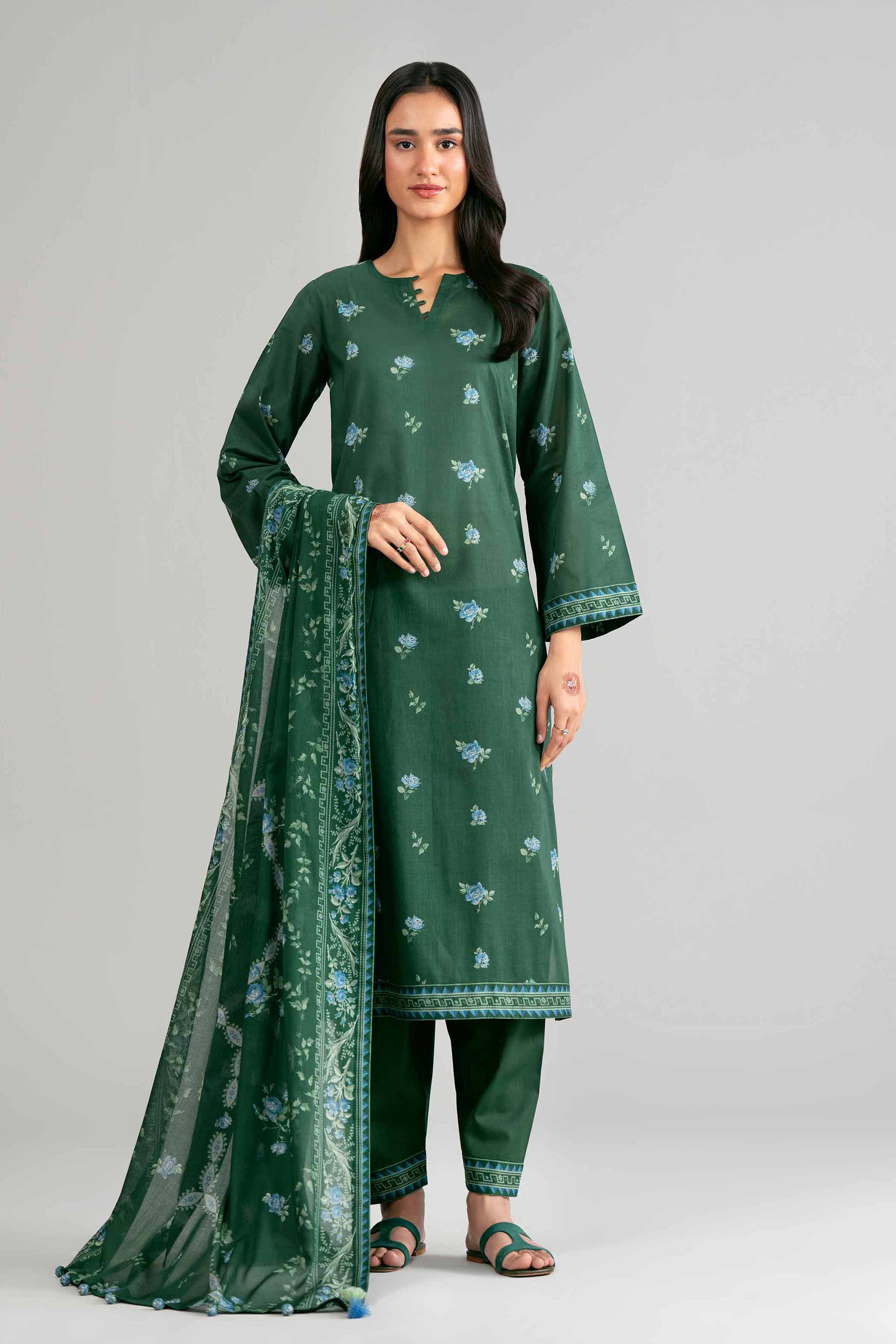 3 Piece - Printed Suit - 42601878 Green Lawn 3PC Printed