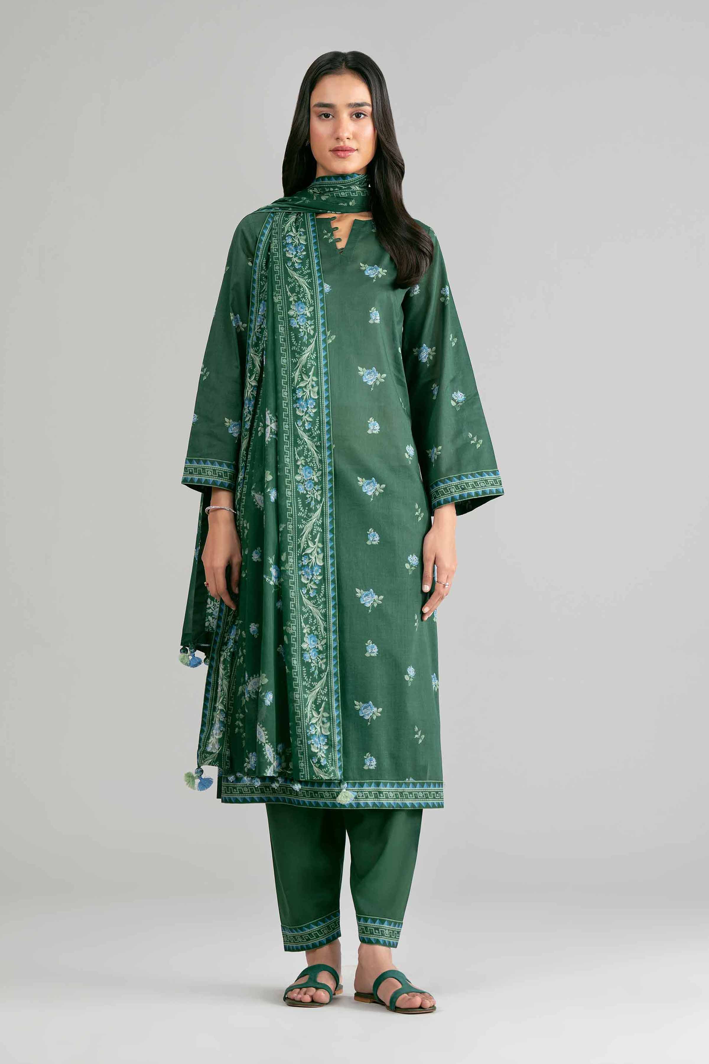 3 Piece - Printed Suit - 42601878 Green Lawn 3PC Printed