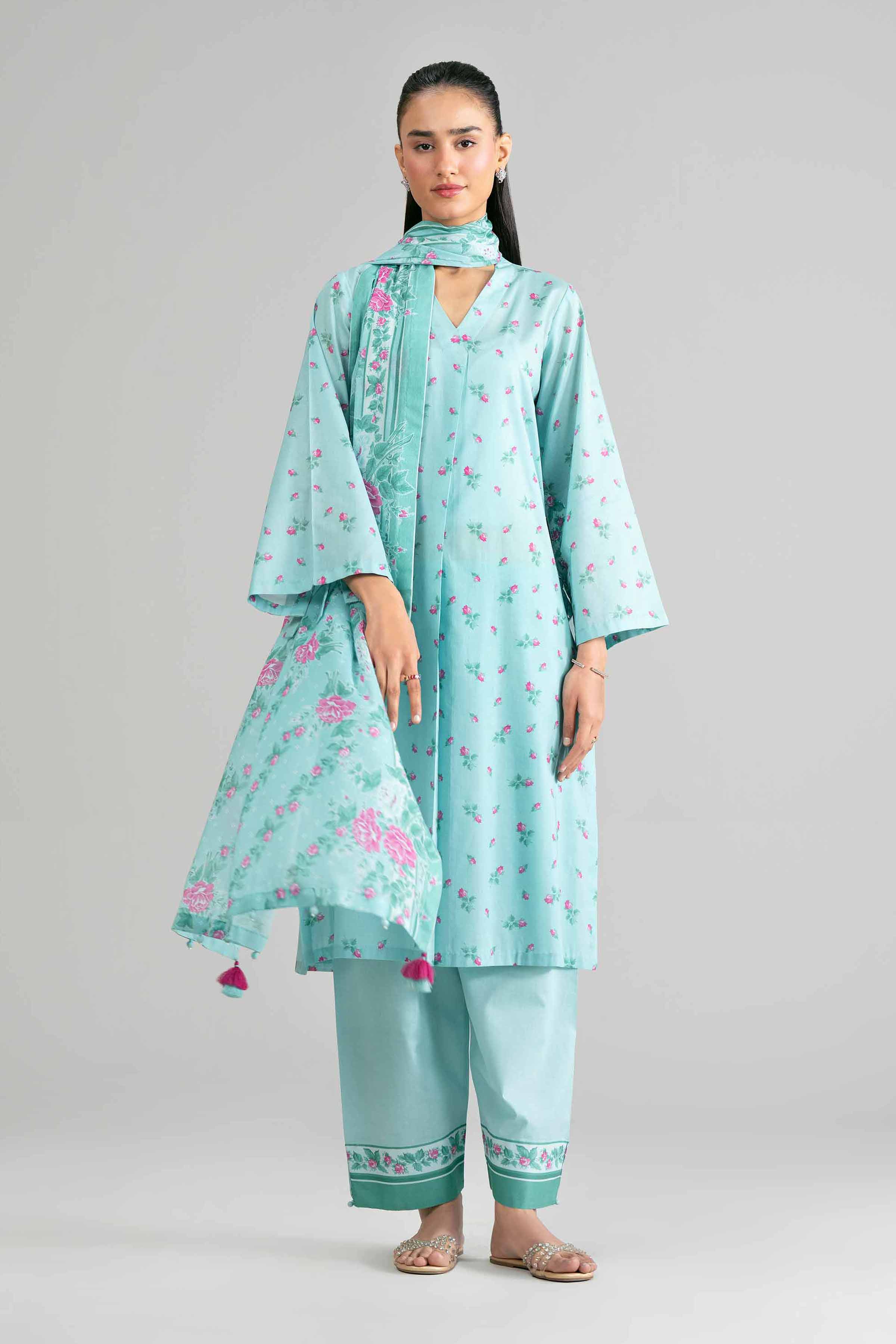 3 Piece - Printed Suit - 42601881 Green Lawn 3PC Printed