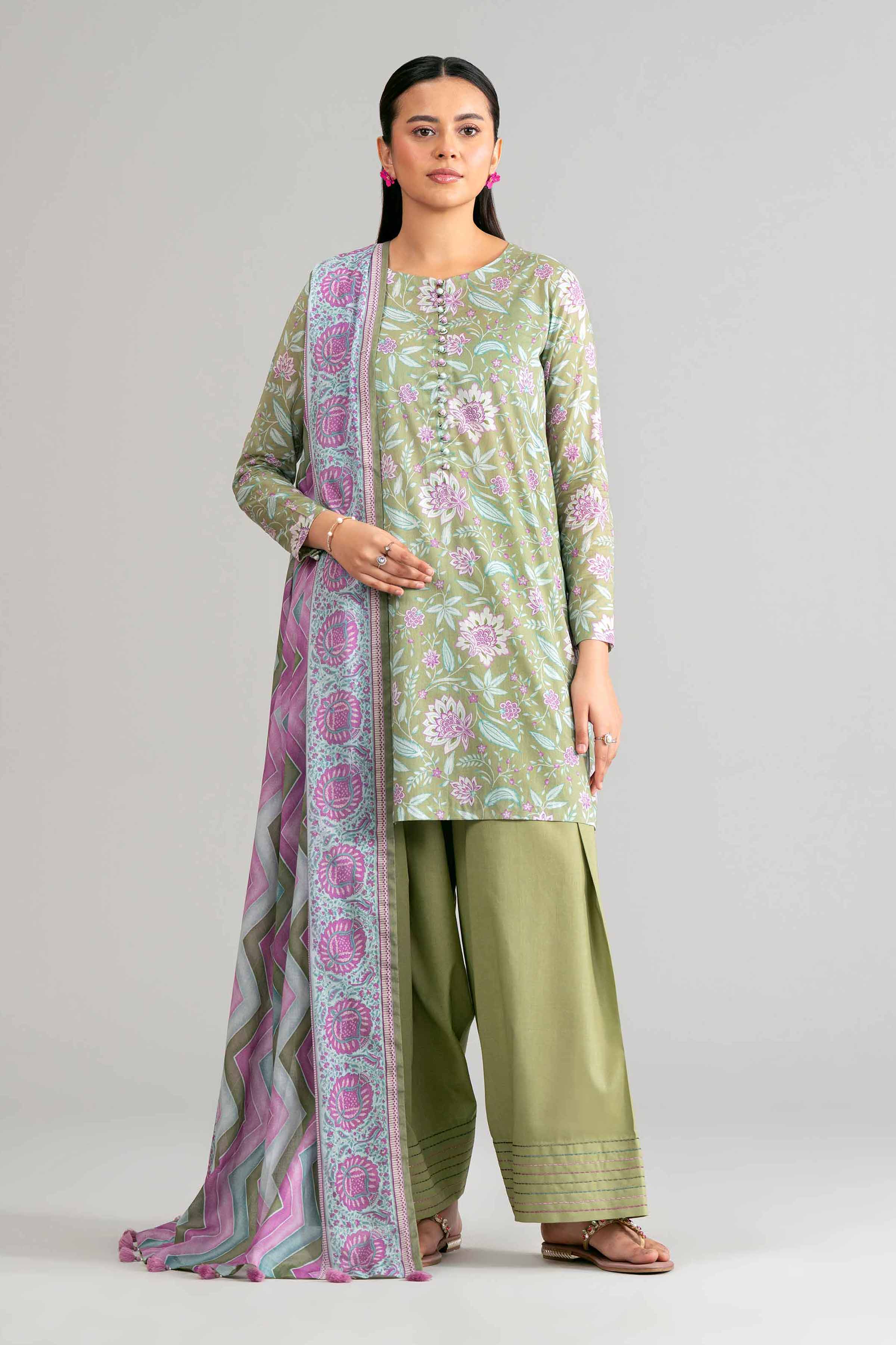 3 Piece - Printed Suit - 42601889 Green Lawn 3PC Printed