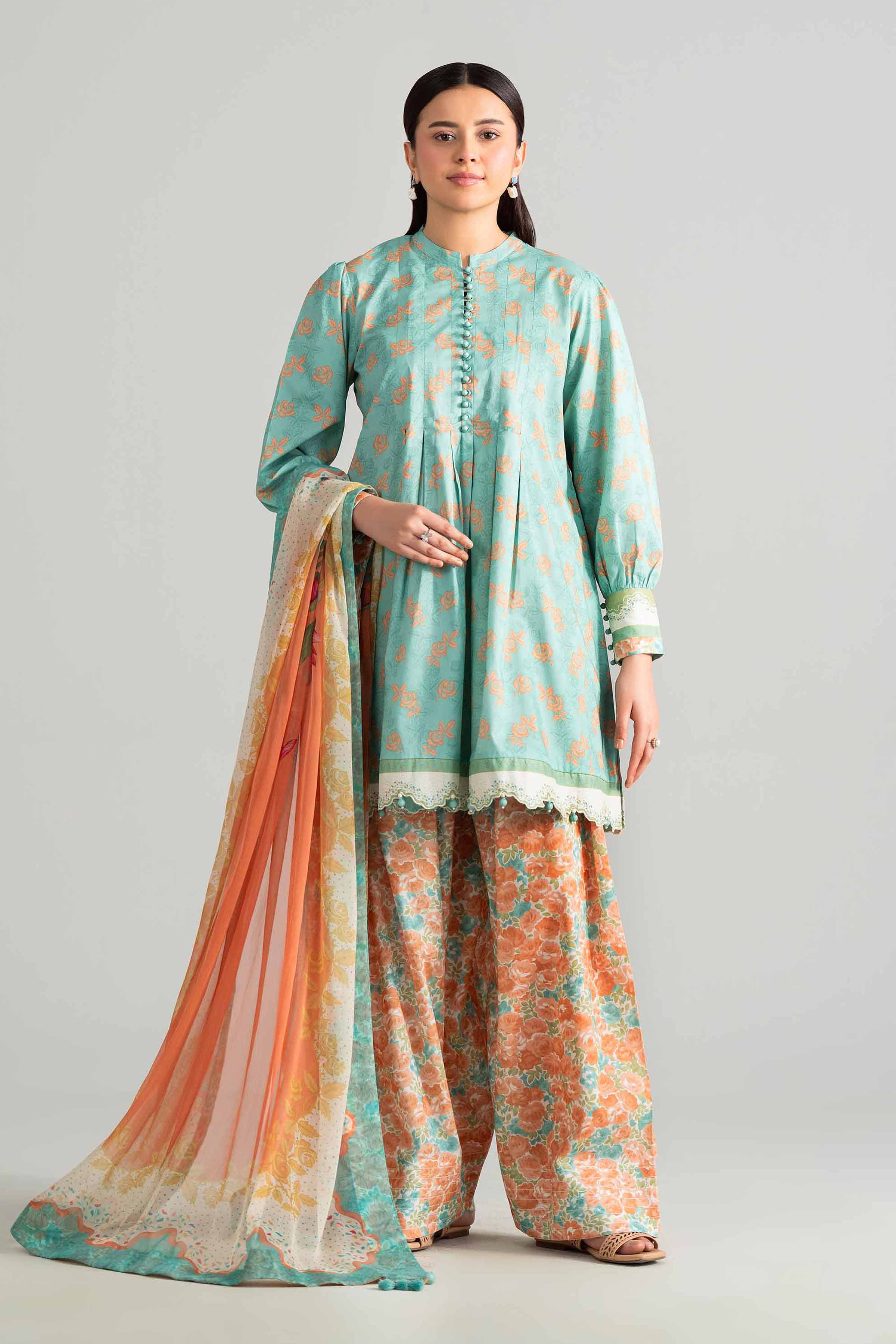 3 Piece - Digital Printed Suit - 42601894 Green Lawn 3PC Printed
