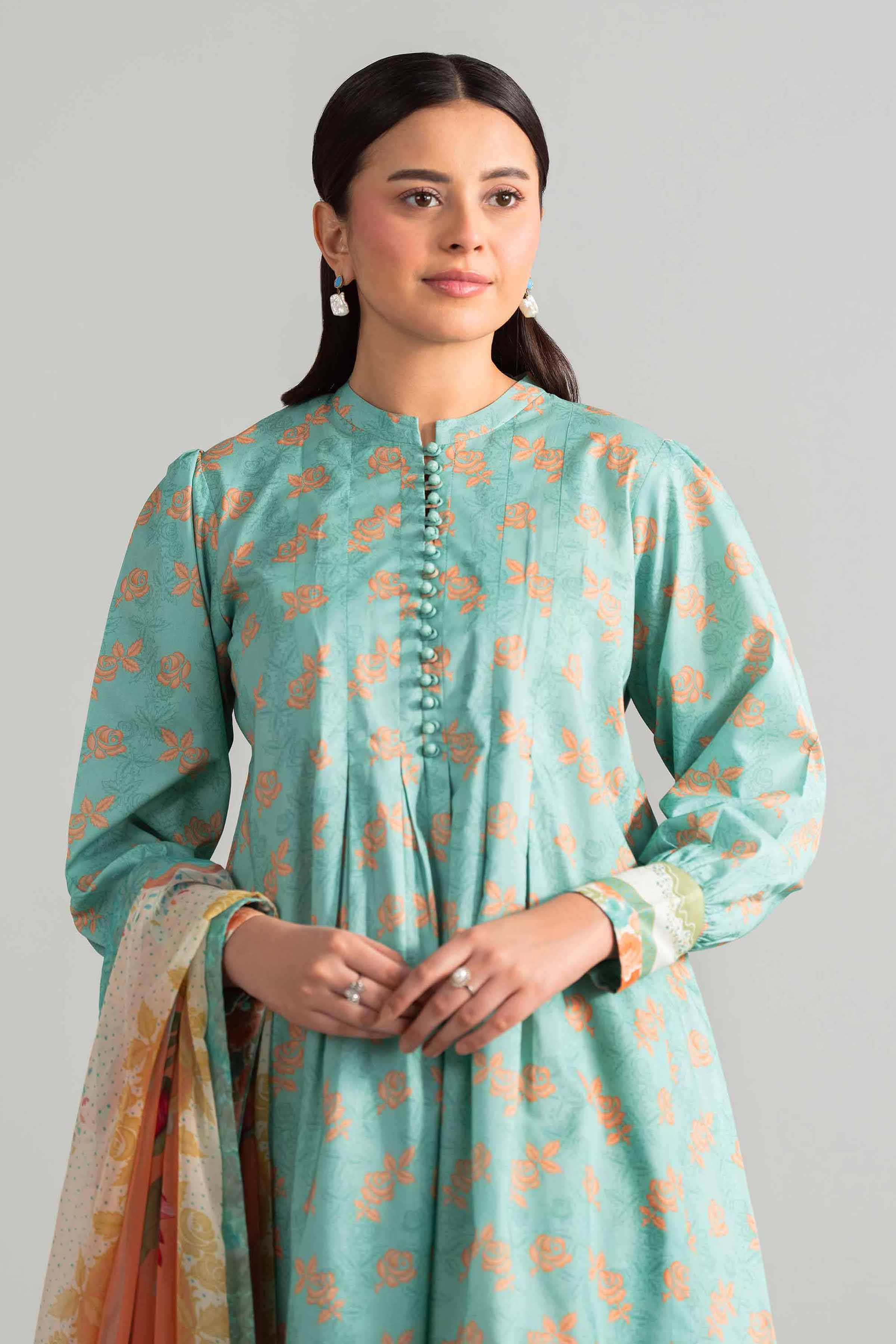 3 Piece - Digital Printed Suit - 42601894 Green Lawn 3PC Printed