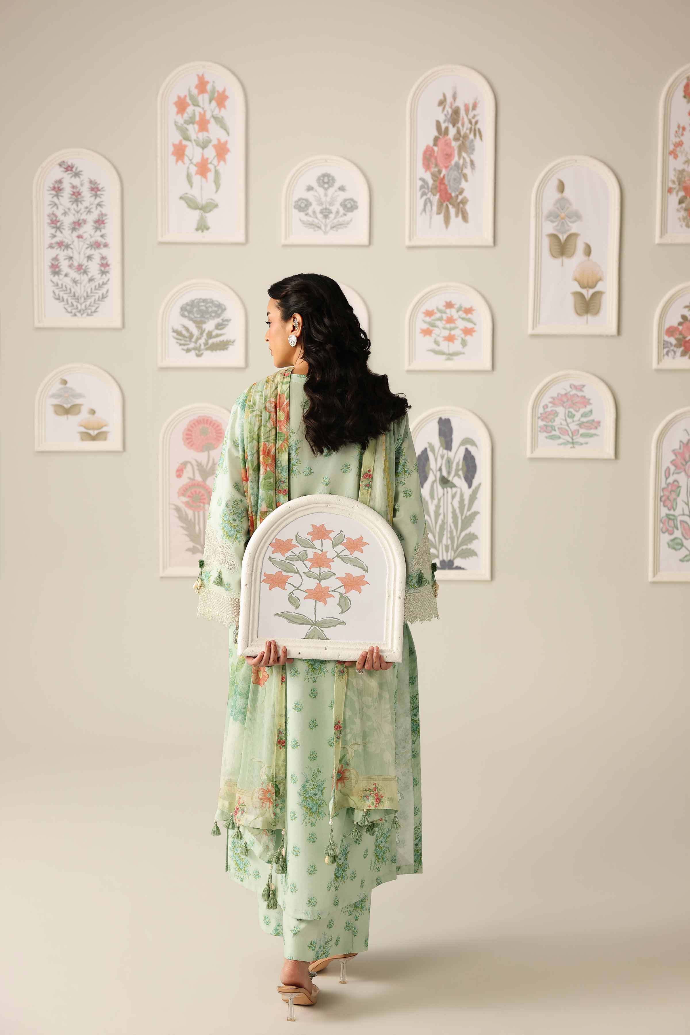 3 Piece - Digital Printed Embroidered Suit - 42601909
