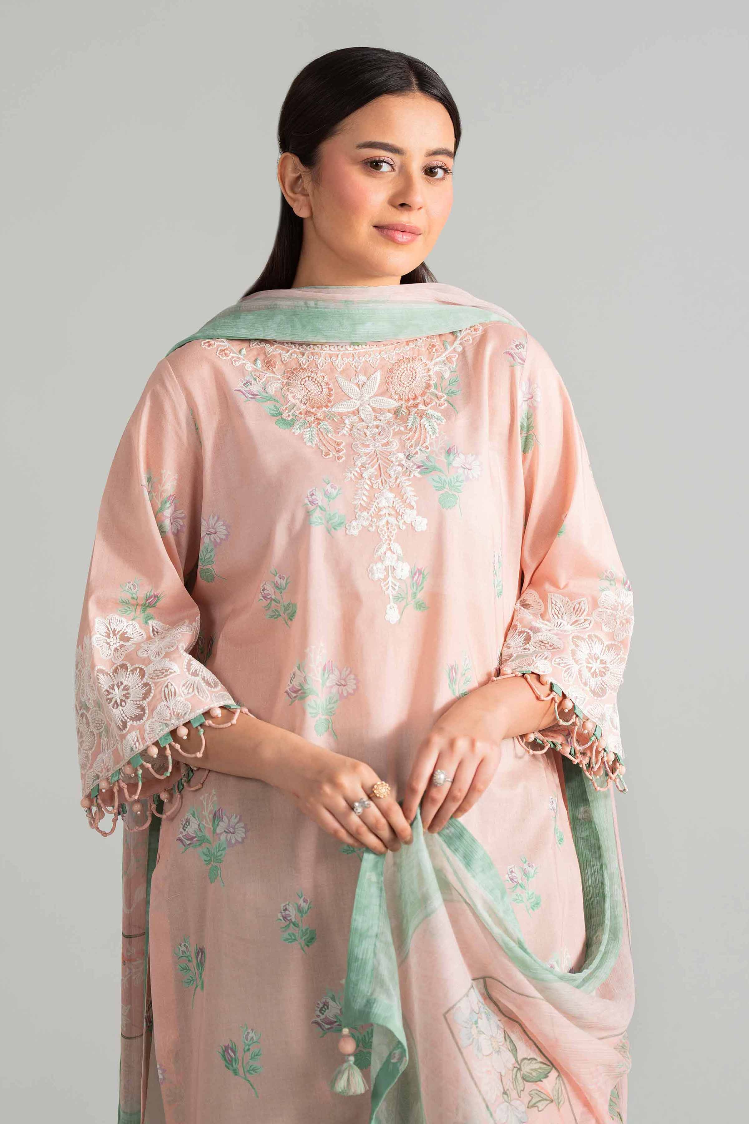 3 Piece - Digital Printed Embroidered Suit - 42601910