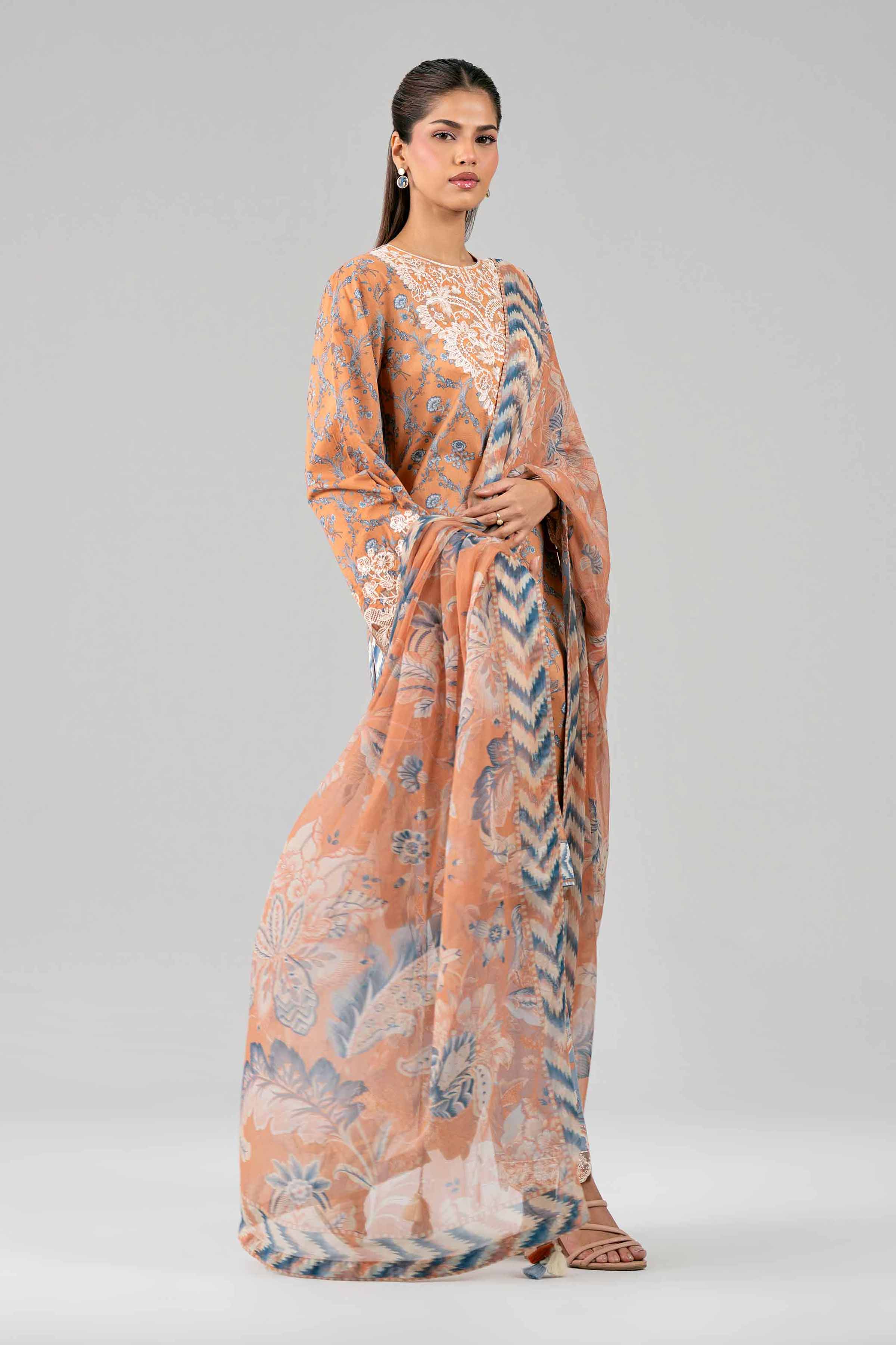 3 Piece - Digital Printed Embroidered Suit - 42601914 Nishat UAE Lawn 3PC Embroidered
