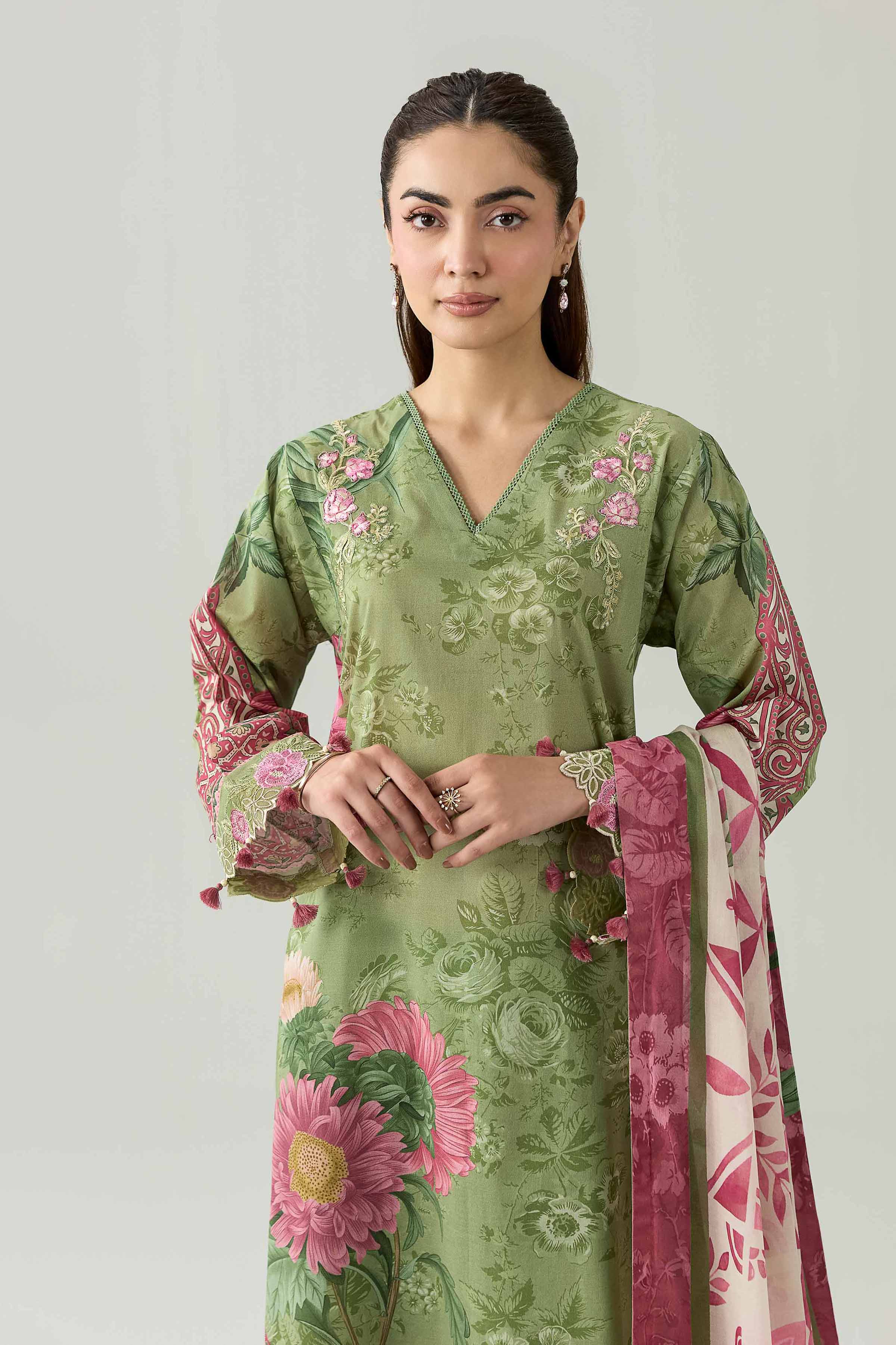 3 Piece - Digital Printed Embroidered Suit - 42602096 for Women - Unstitched Collection | Shop Online