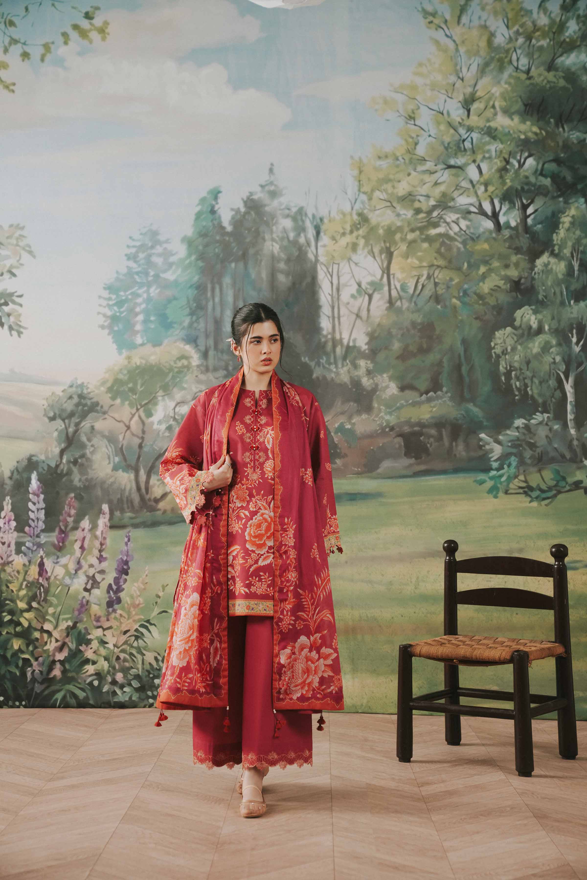 3 Piece - Digital Printed Embroidered Suit - 42602099 for Women - Unstitched Collection | Shop Online