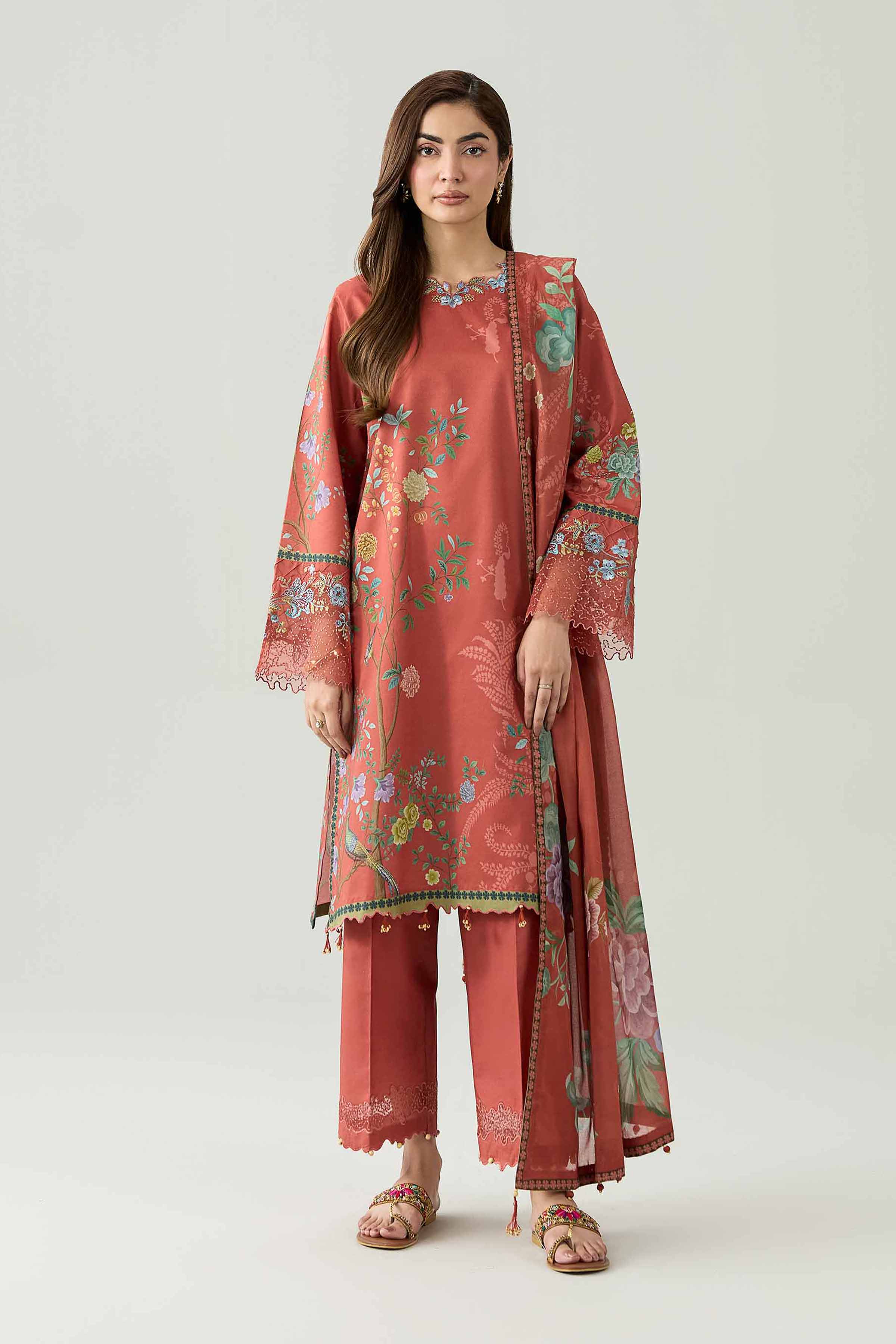 3 Piece - Digital Printed Embroidered Suit - 42602100 for Women - Unstitched Collection | Shop Online