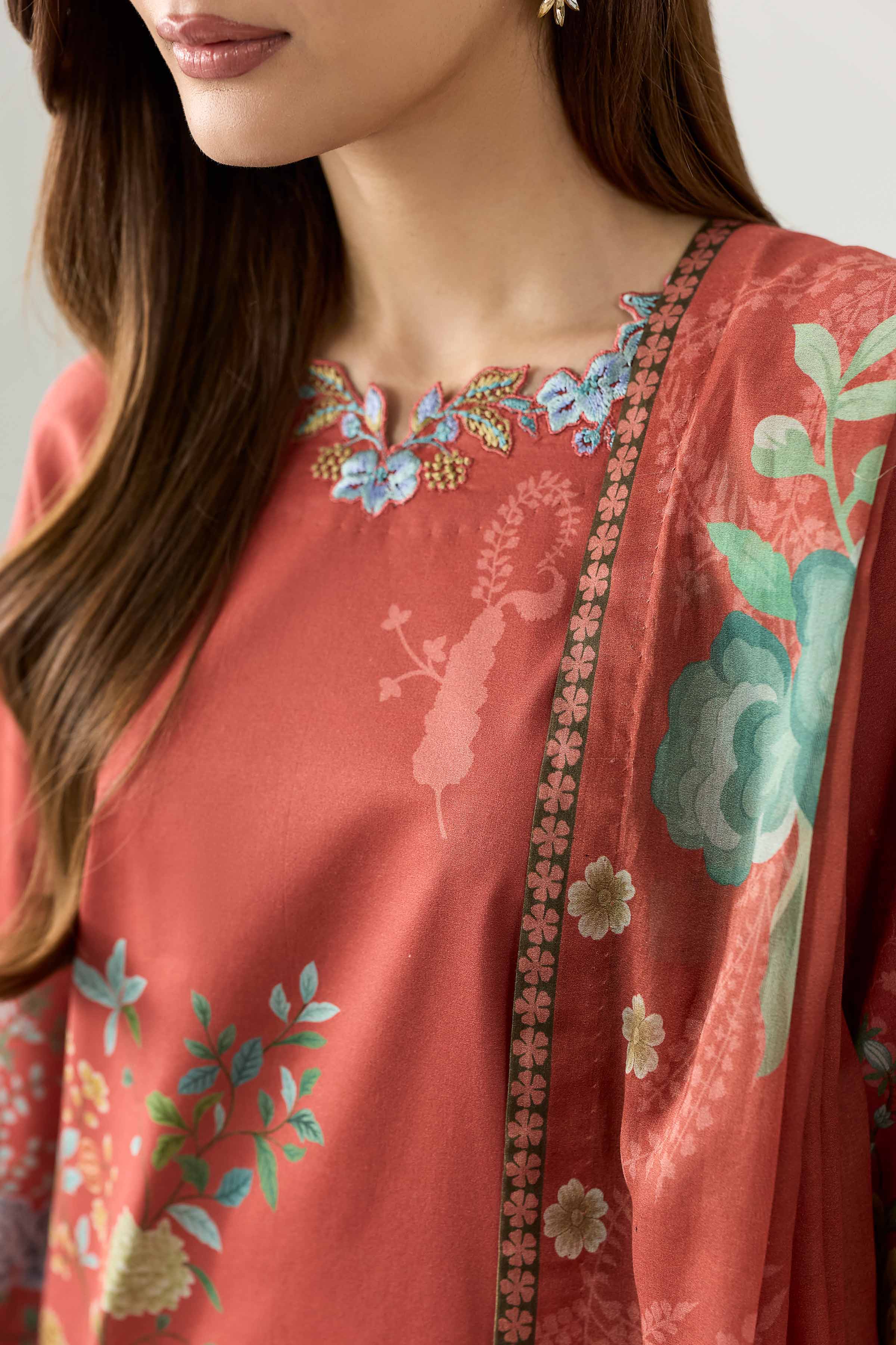 3 Piece - Digital Printed Embroidered Suit - 42602100 for Women - Unstitched Collection | Shop Online