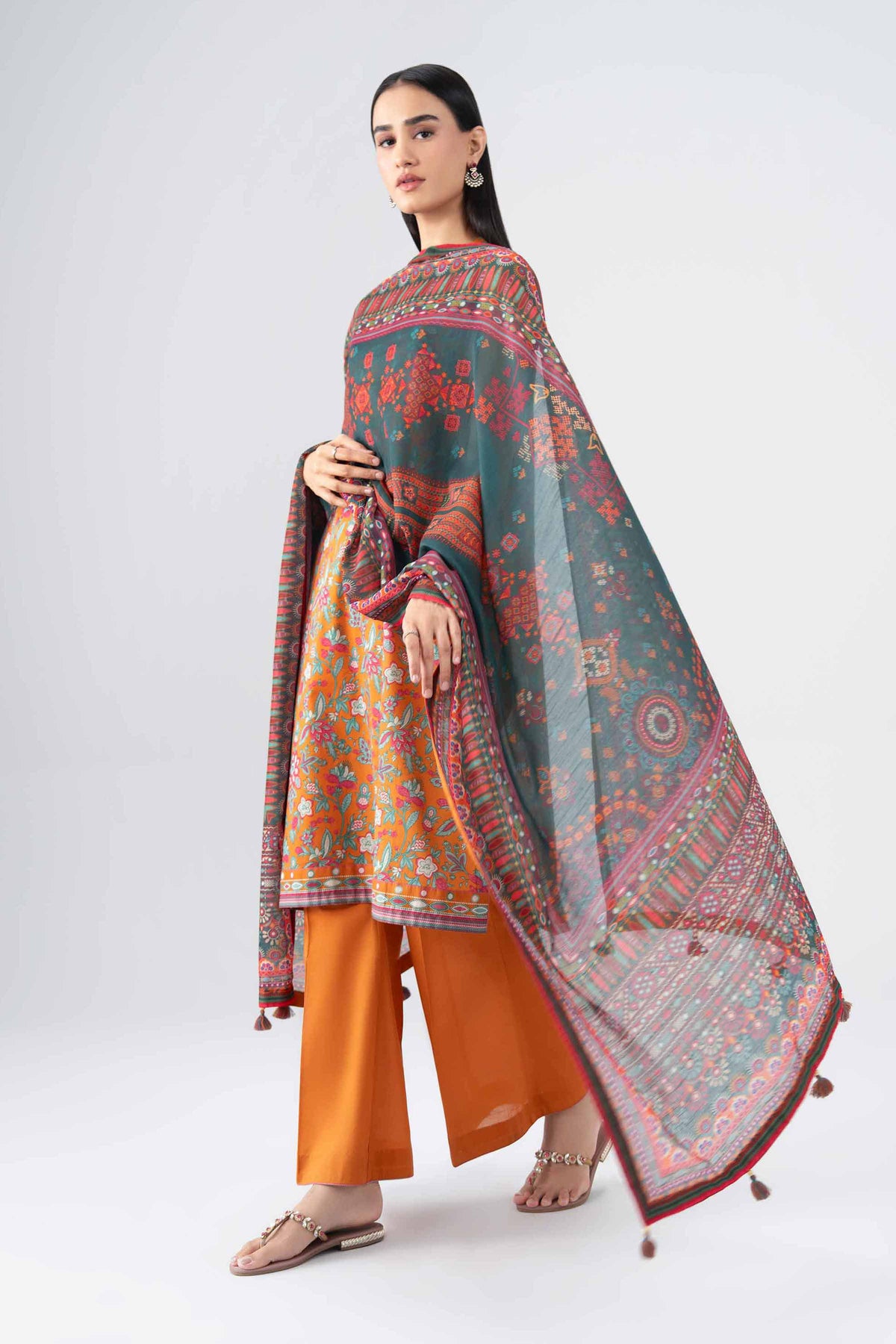 3 Piece - Digital Printed Suit - 42602119