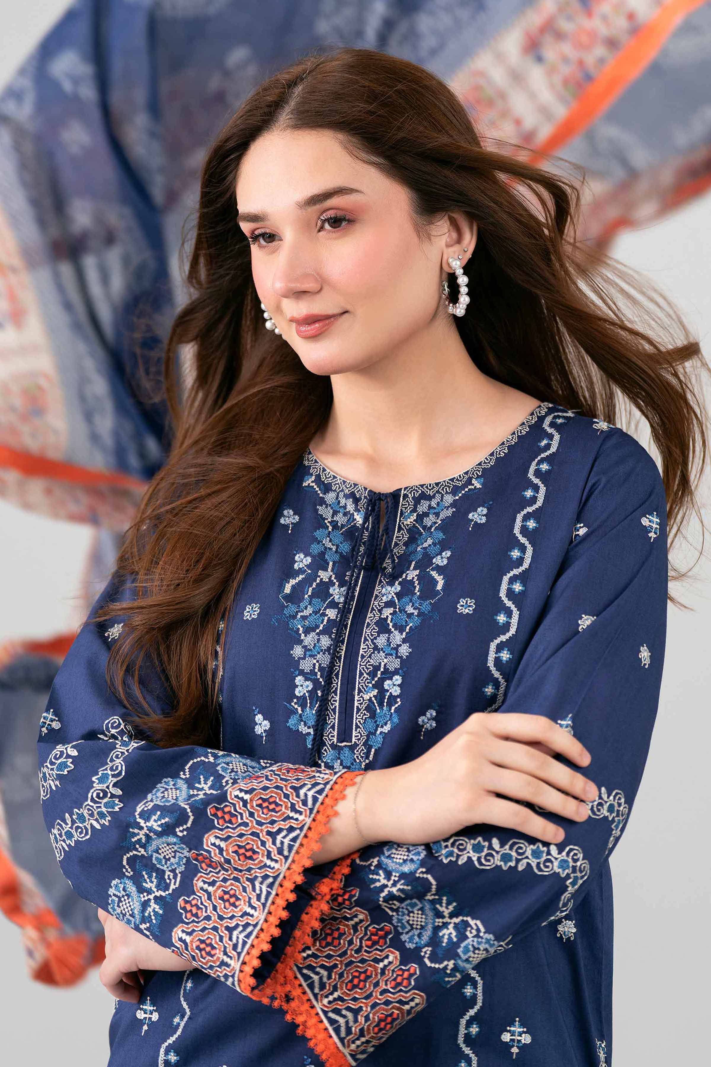 3 Piece - Printed Embroidered Suit - 42602145 for Women - Unstitched Collection | Shop Online