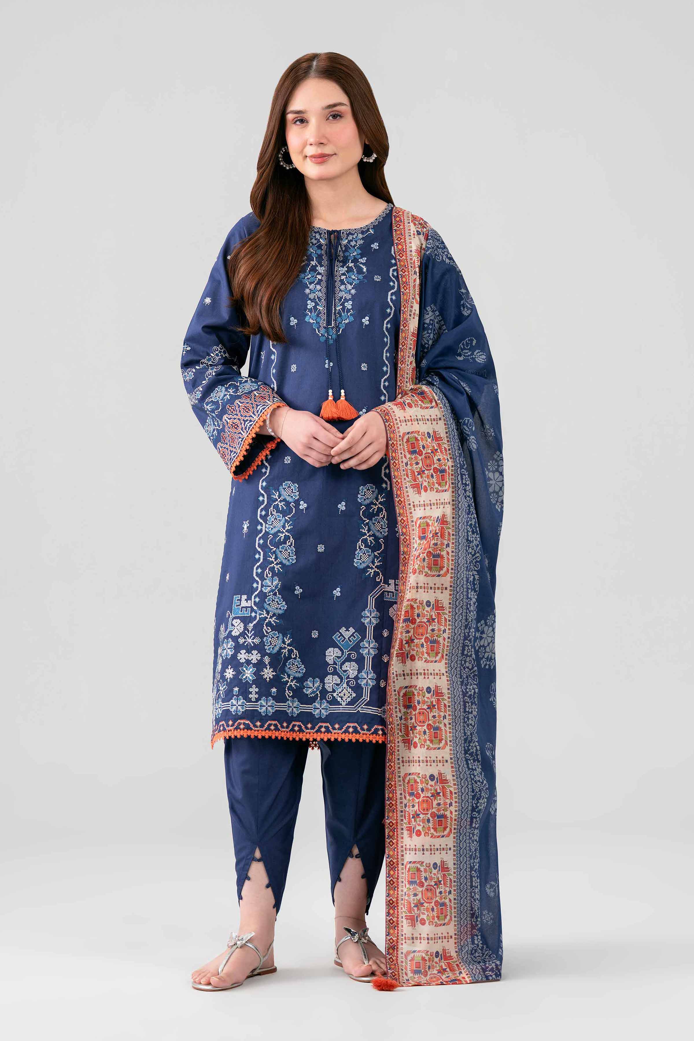 3 Piece - Printed Embroidered Suit - 42602145 for Women - Unstitched Collection | Shop Online