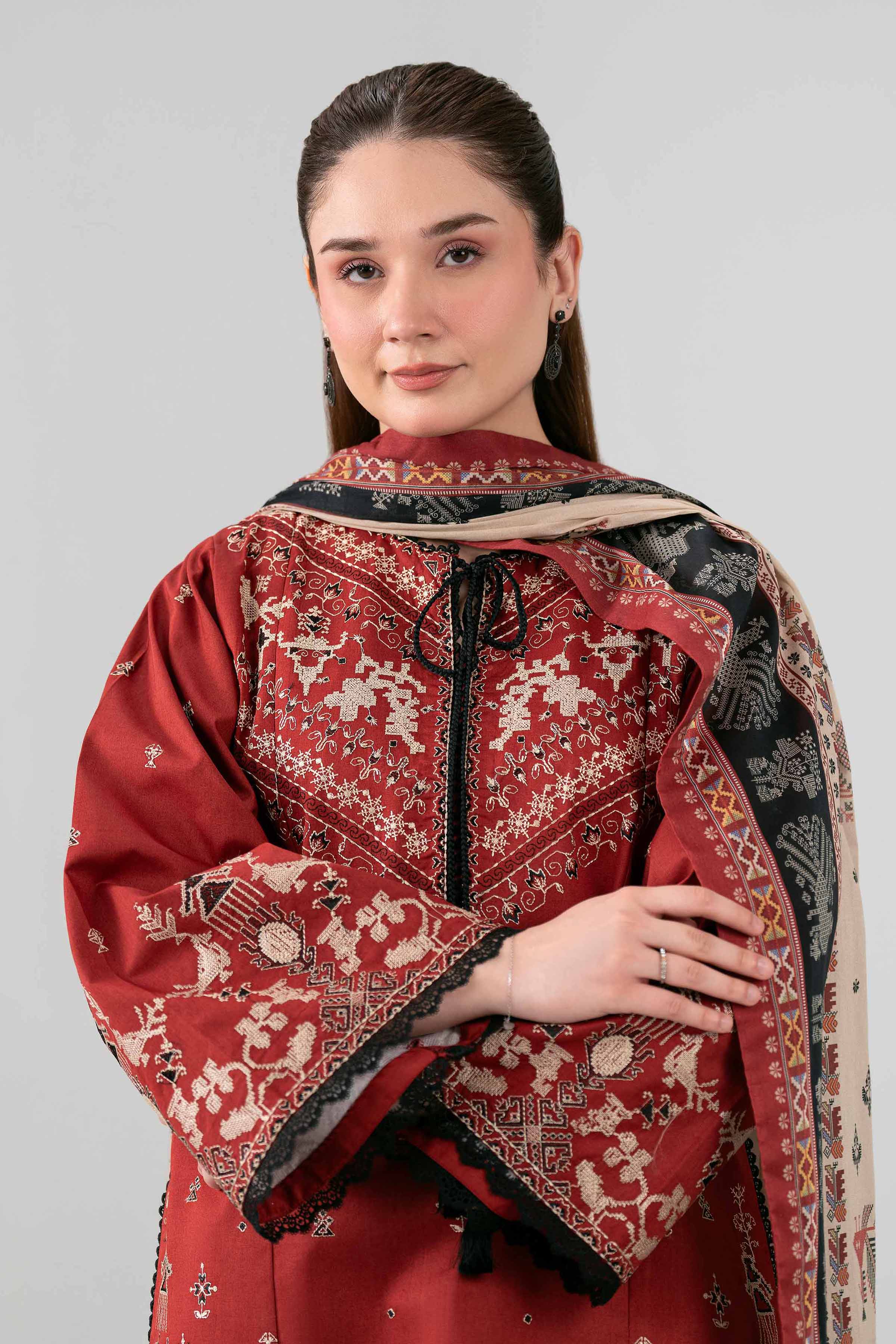 3 Piece - Printed Embroidered Suit - 42602146 for Women - Unstitched Collection | Shop Online
