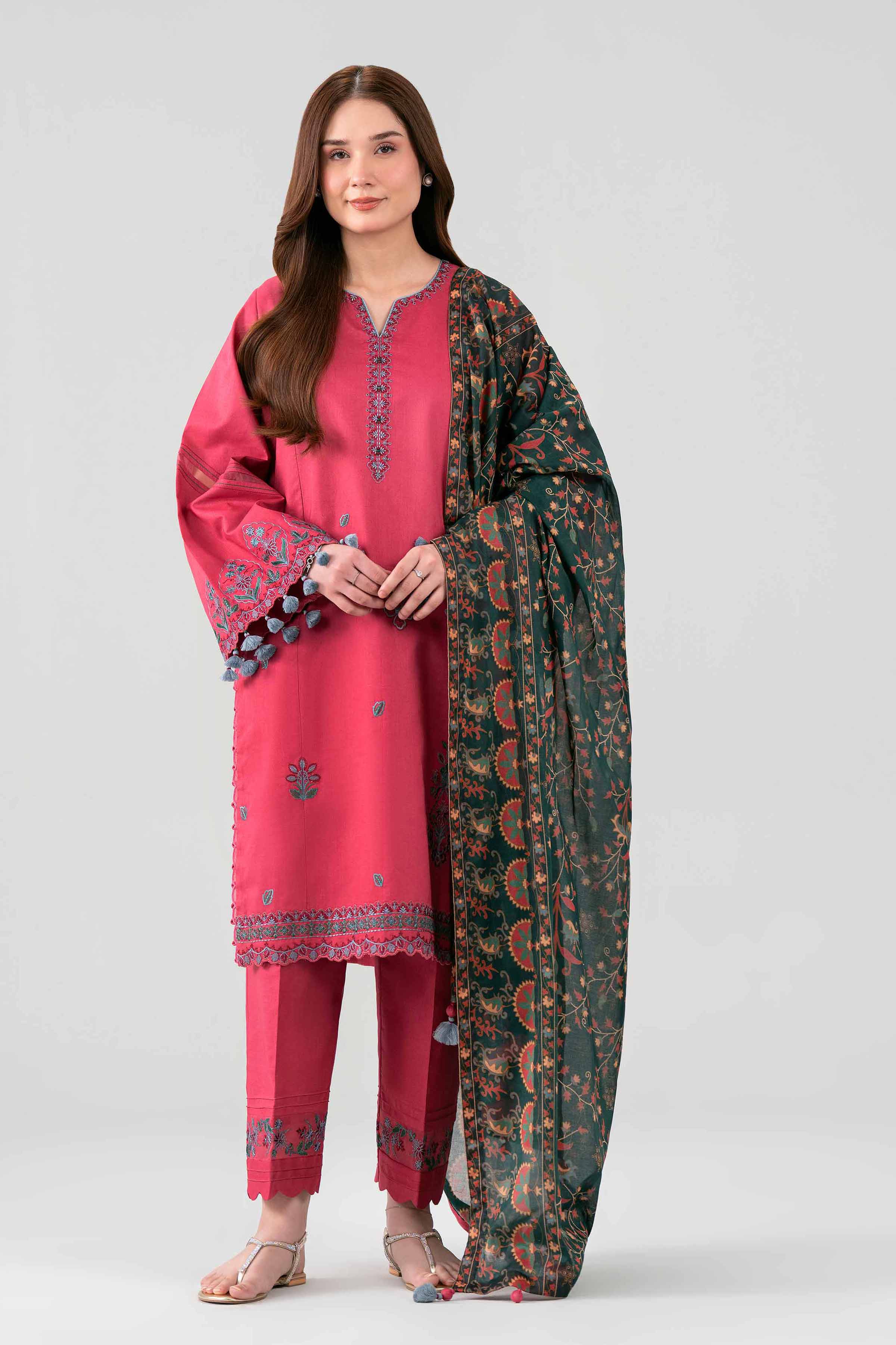 3 Piece - Printed Embroidered Suit - 42602150 for Women - Unstitched Collection | Shop Online
