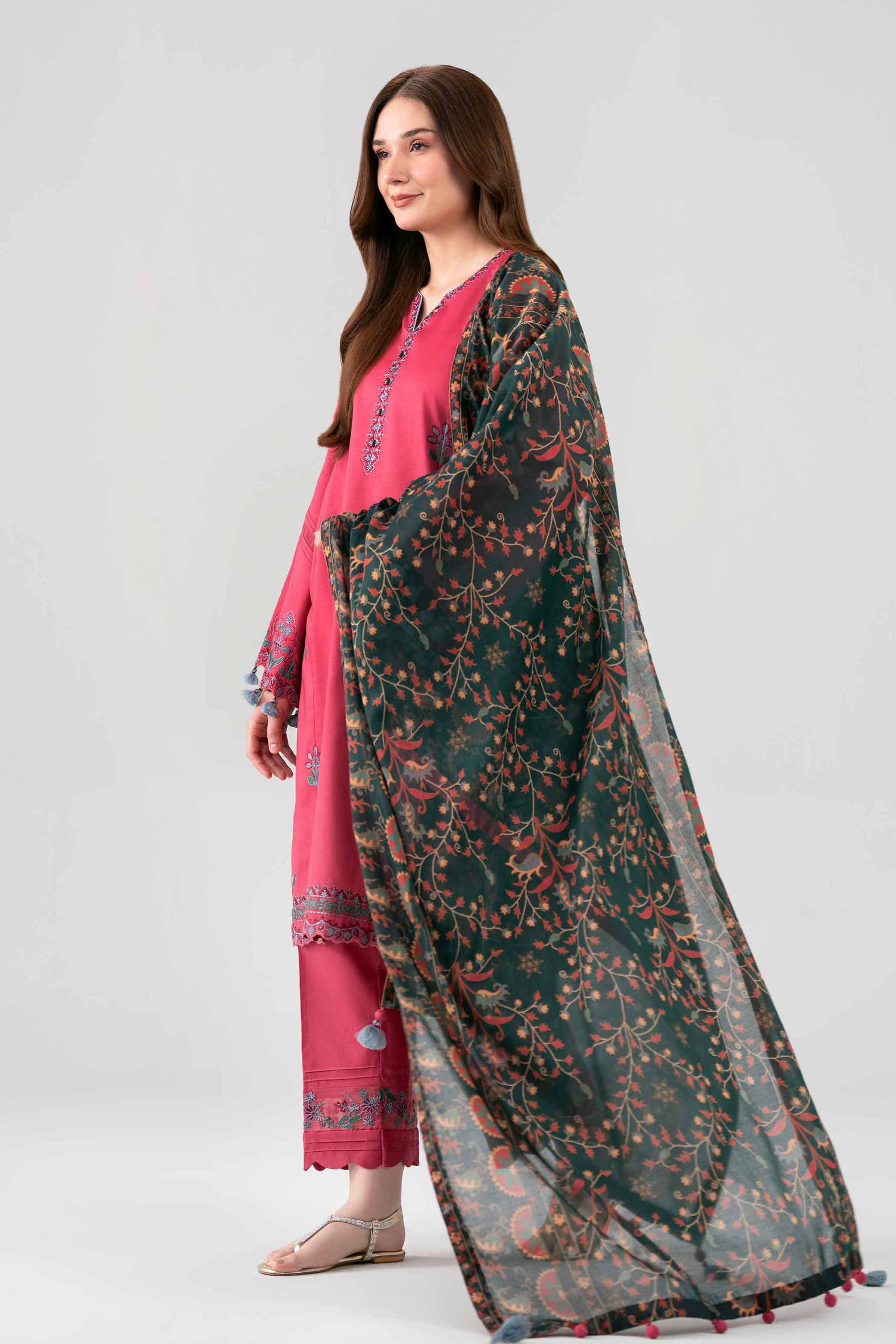 3 Piece - Printed Embroidered Suit - 42602150 for Women - Unstitched Collection | Shop Online
