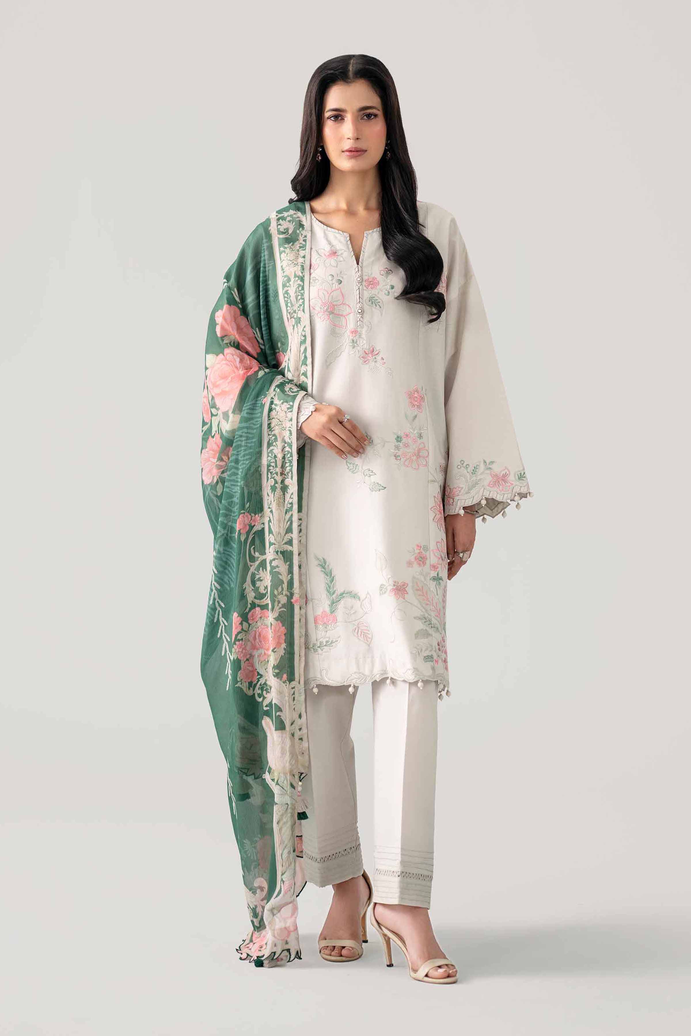 3 Piece - Digital Printed Embroidered Suit - 42602154 for Women - Unstitched Collection | Shop Online