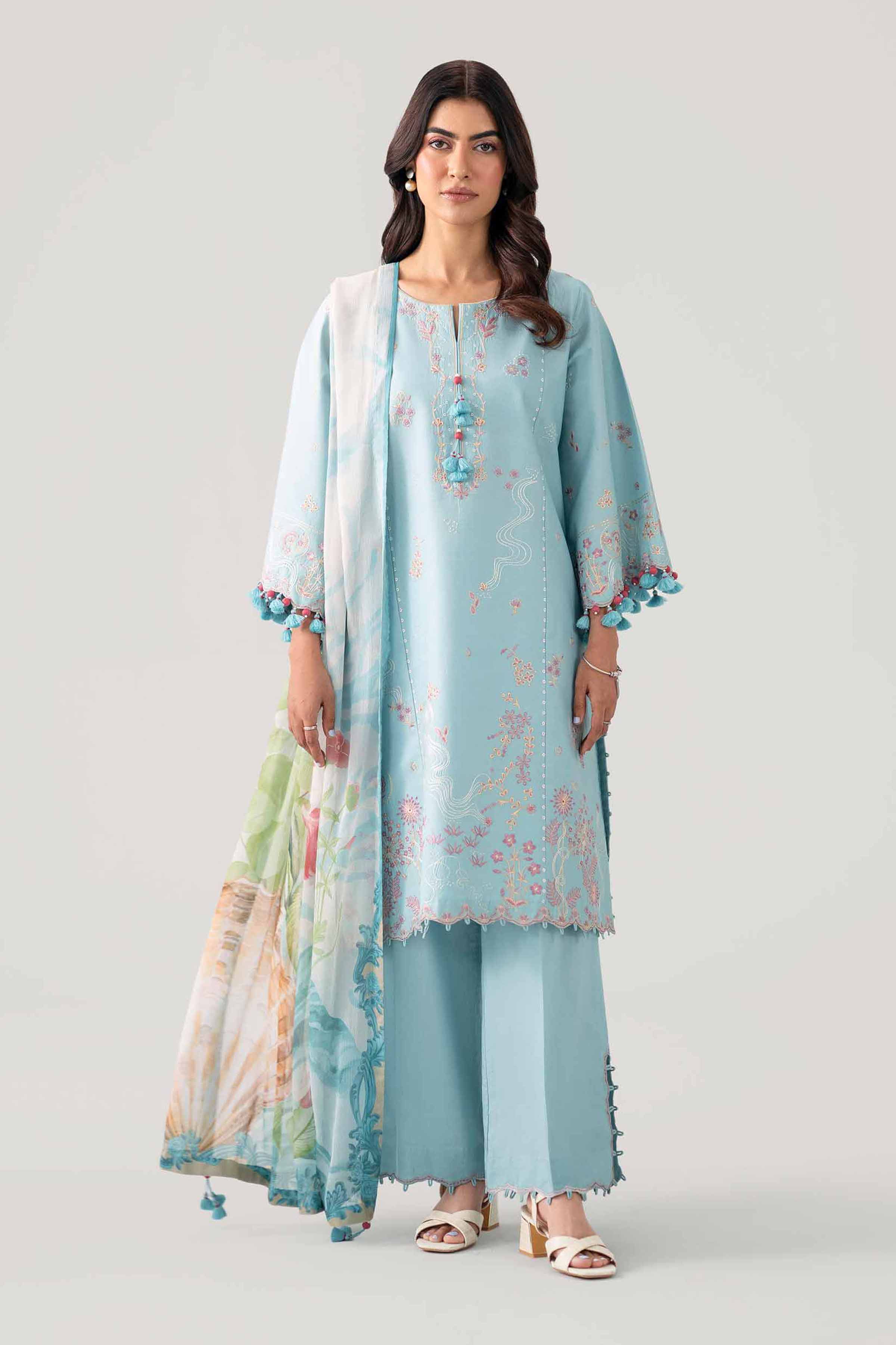 3 Piece - Digital Printed Embroidered Suit - 42602156 for Women - Unstitched Collection | Shop Online