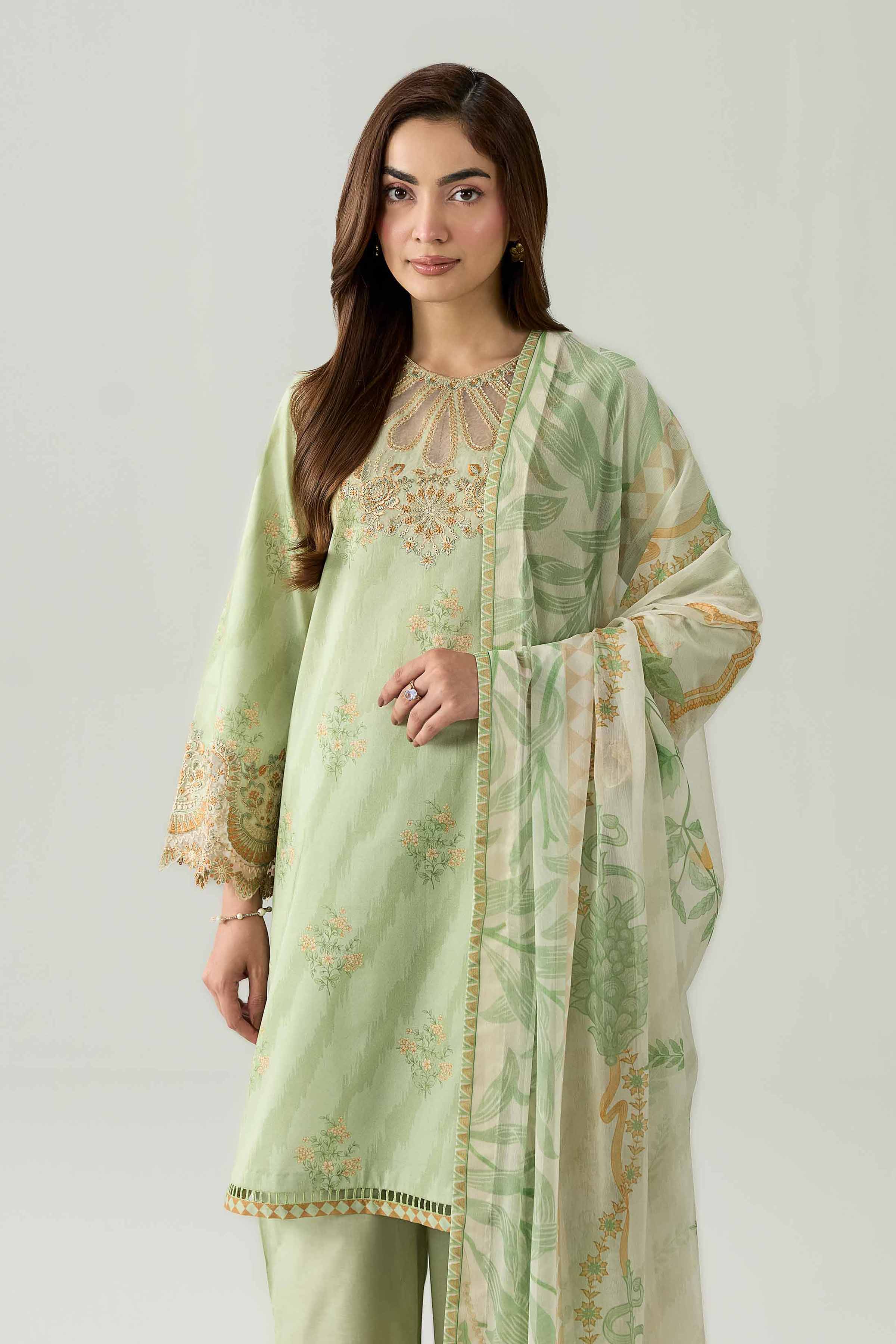 3 Piece - Digital Printed Embroidered Suit - 42602164 for Women - Unstitched Collection | Shop Online