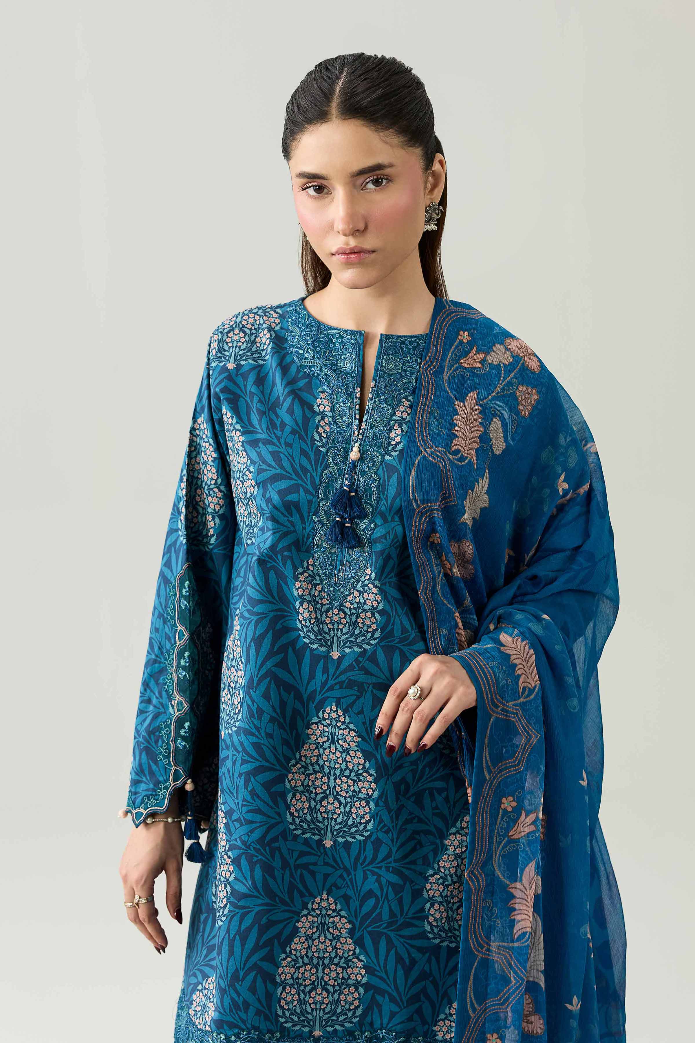 3 Piece - Digital Printed Embroidered Suit - 42602166 for Women - Unstitched Collection | Shop Online