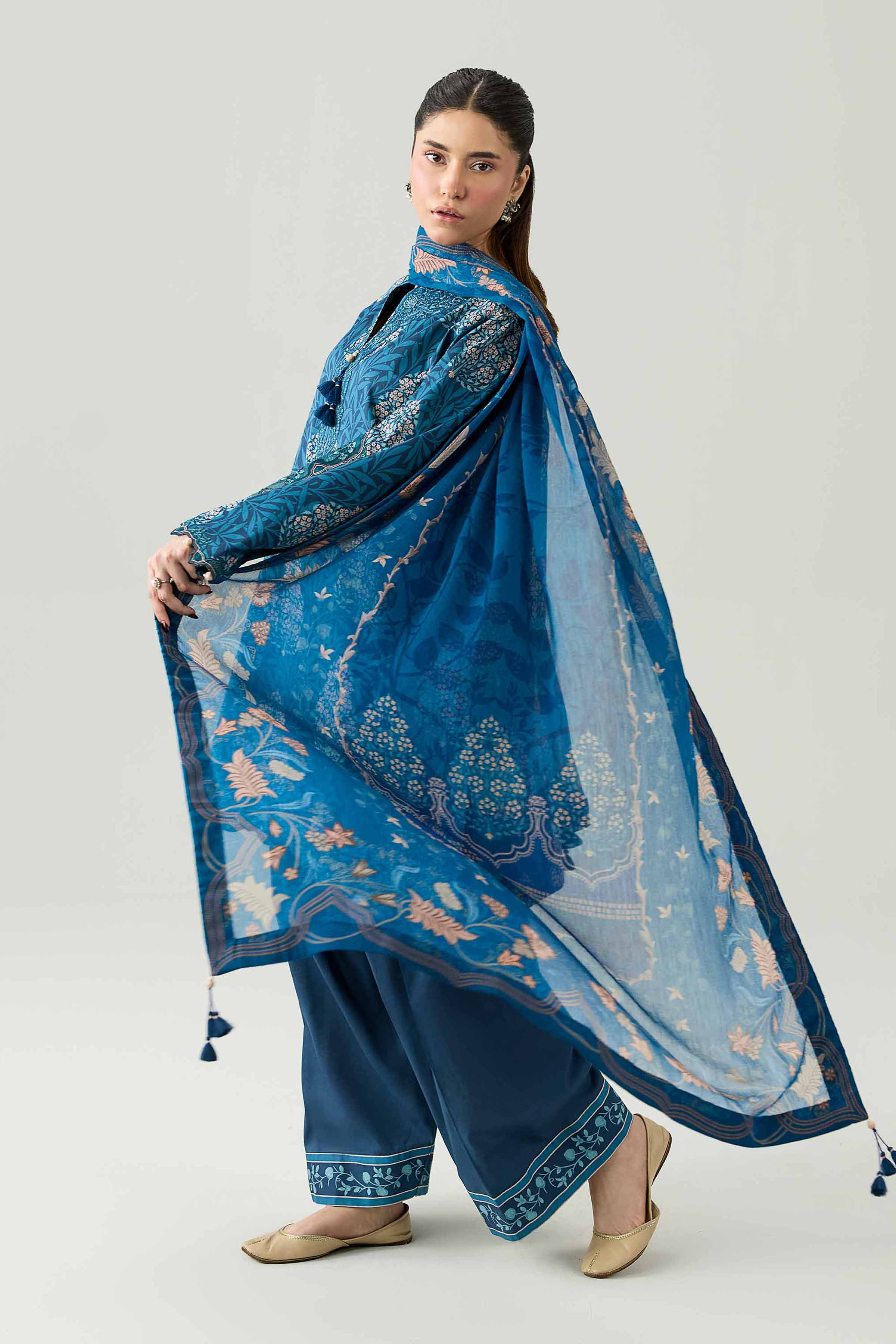 3 Piece - Digital Printed Embroidered Suit - 42602166 for Women - Unstitched Collection | Shop Online