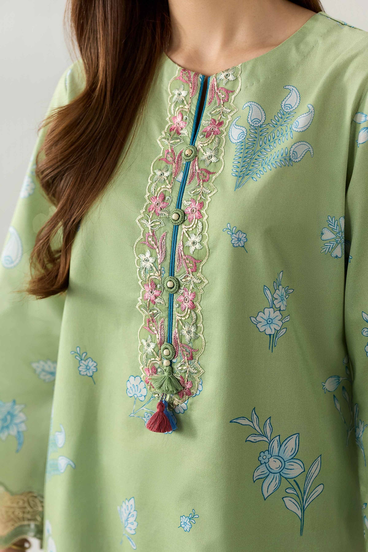 3 Piece - Digital Printed Embroidered Suit - 42602168