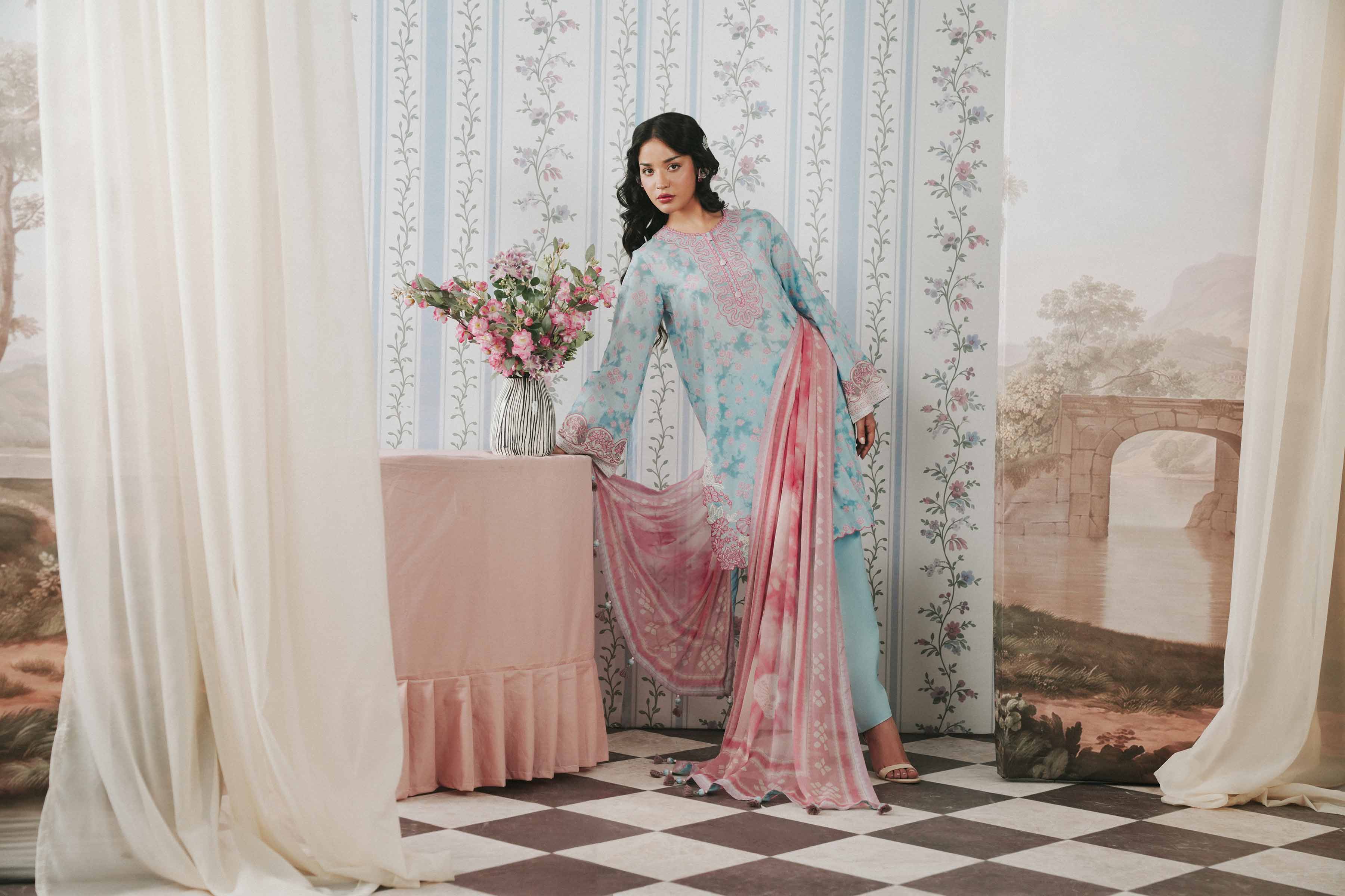 3 Piece - Digital Printed Embroidered Suit - 42602173 for Women - Unstitched Collection | Shop Online