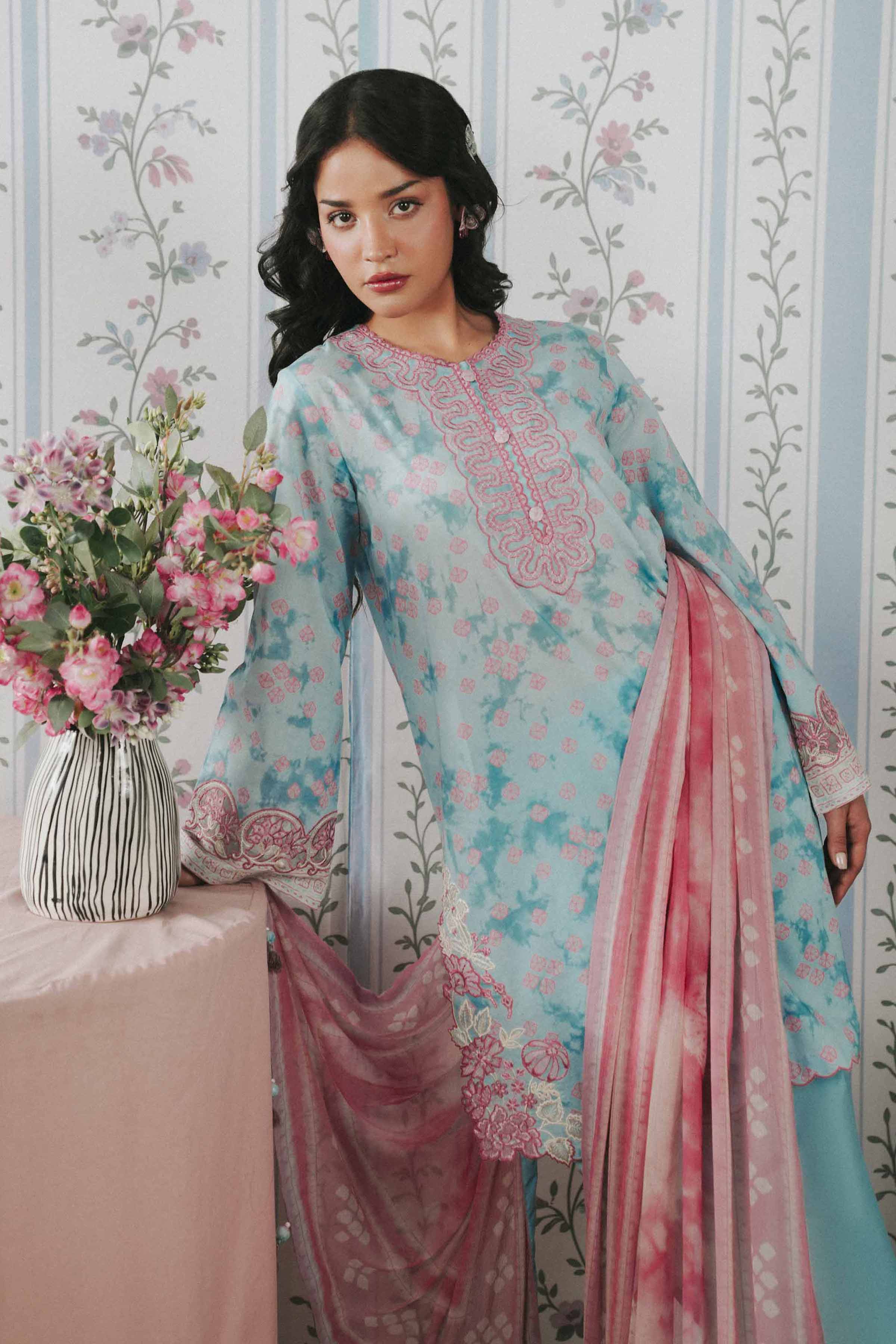 3 Piece - Digital Printed Embroidered Suit - 42602173 for Women - Unstitched Collection | Shop Online