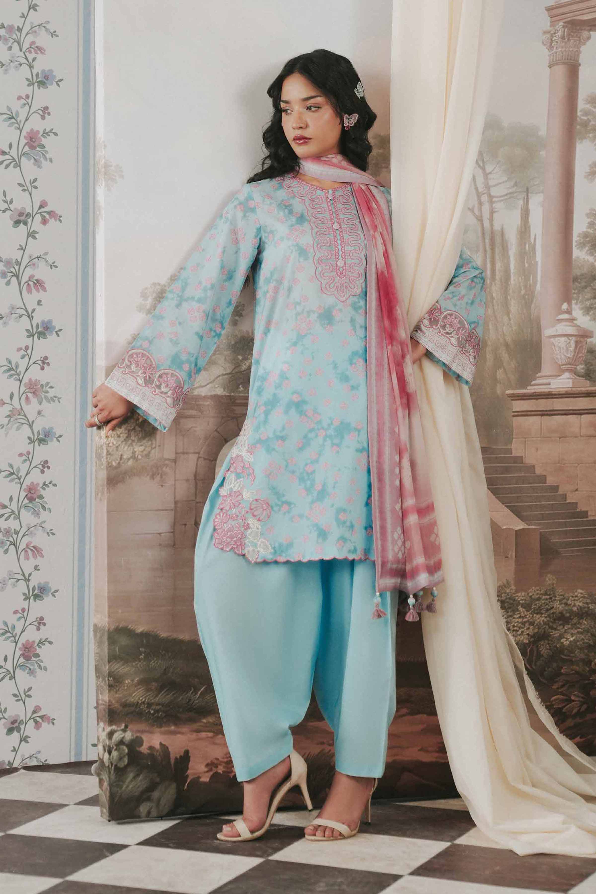 3 Piece - Digital Printed Embroidered Suit - 42602173 for Women - Unstitched Collection | Shop Online