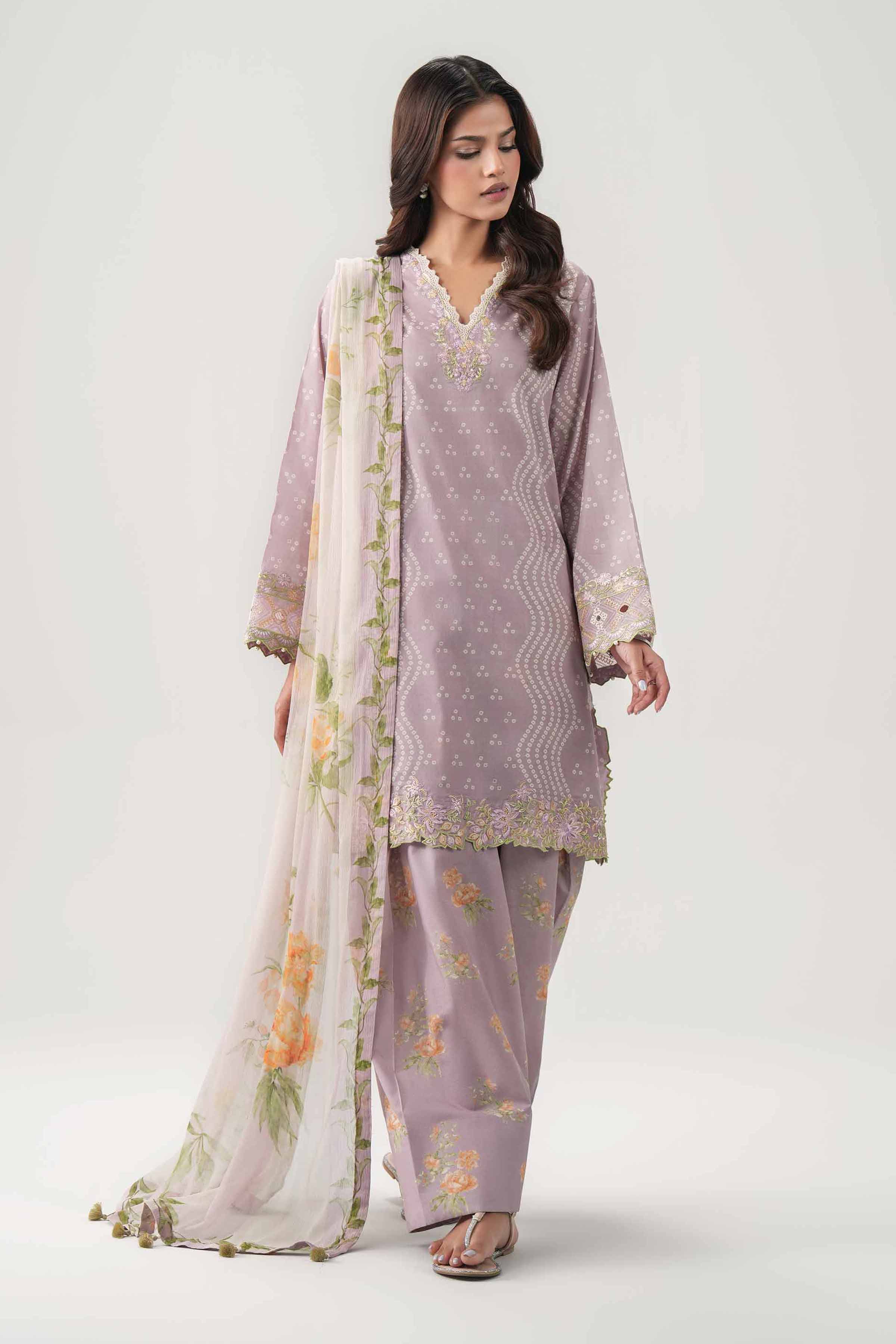 3 Piece - Digital Printed Embroidered Suit - 42602175 for Women - Unstitched Collection | Shop Online