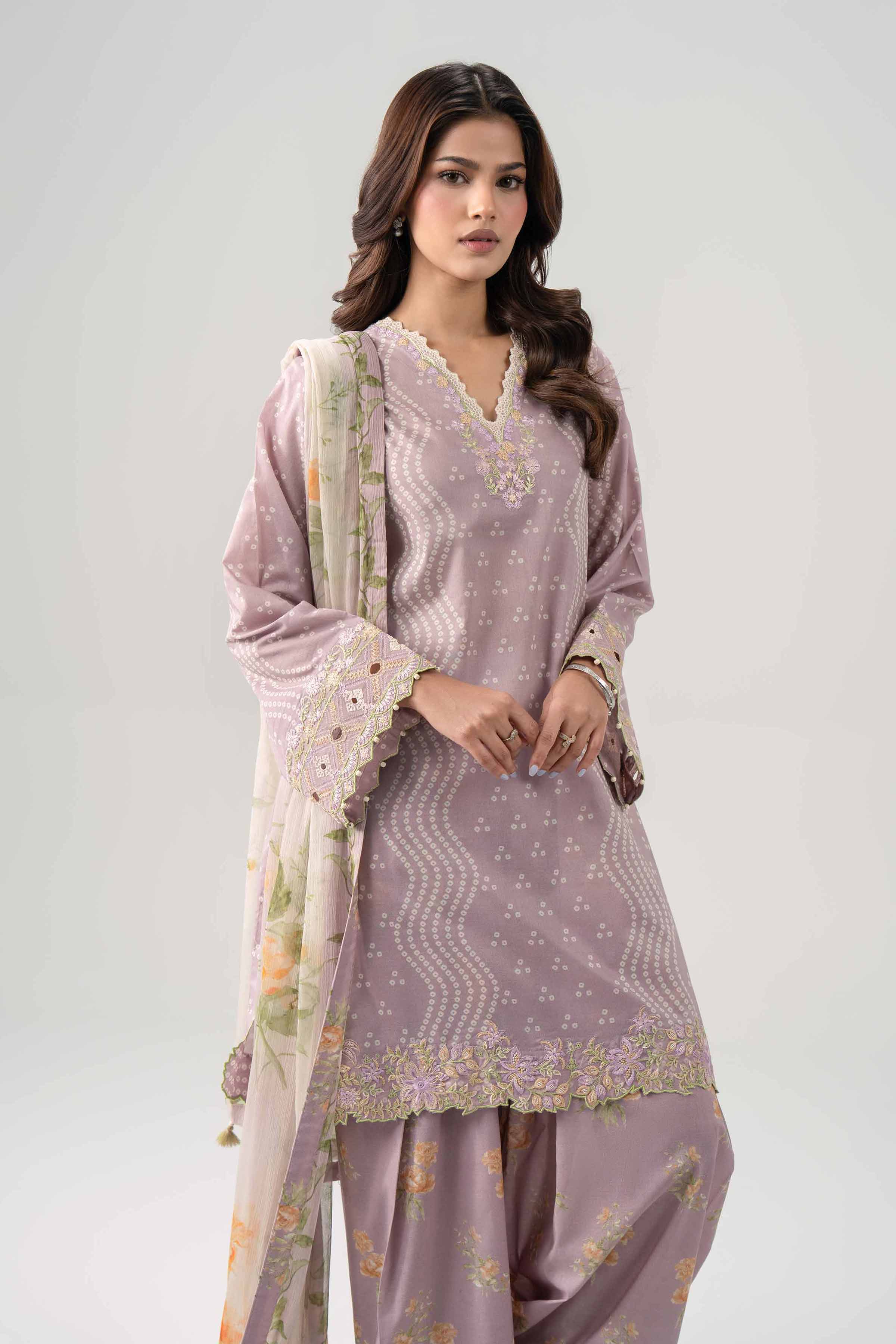 3 Piece - Digital Printed Embroidered Suit - 42602175 for Women - Unstitched Collection | Shop Online