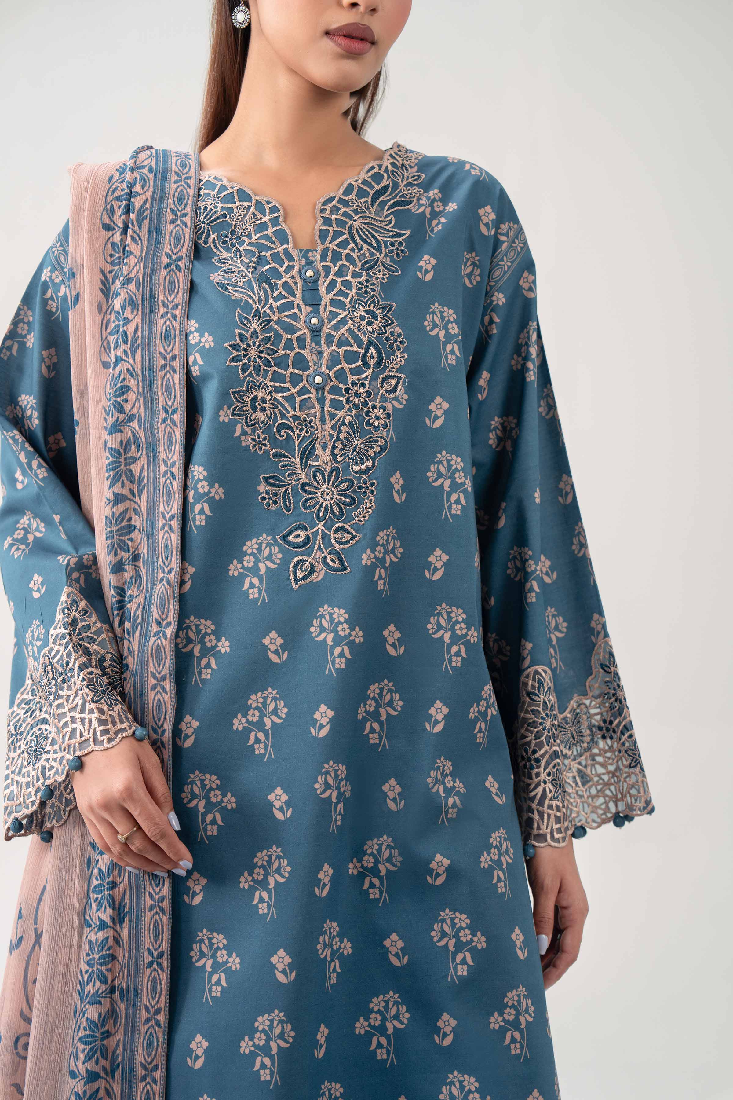 3 Piece - Digital Printed Embroidered Suit - 42602181 for Women - Unstitched Collection | Shop Online