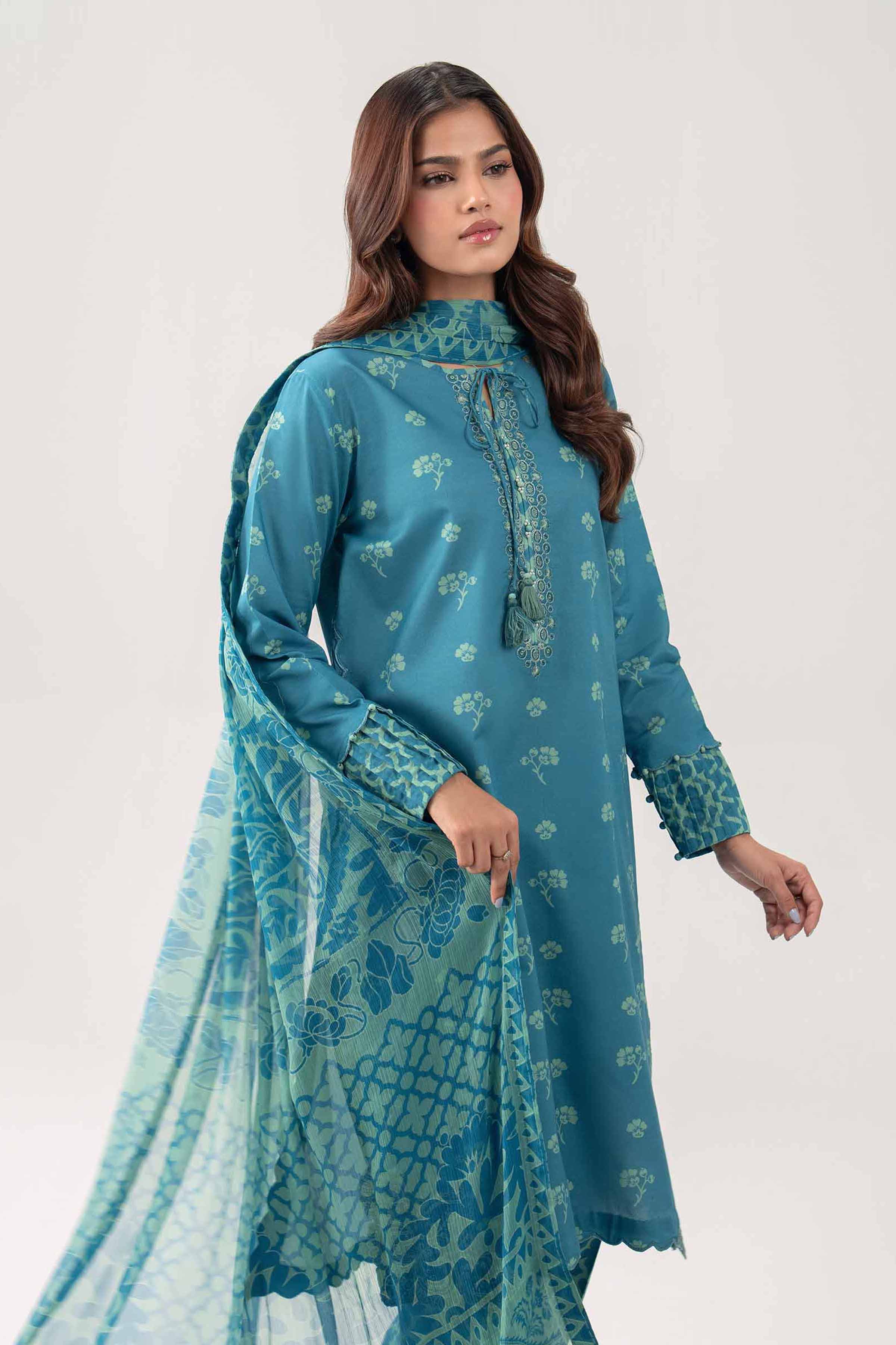3 Piece - Digital Printed Embroidered Suit - 42602183 for Women - Unstitched Collection | Shop Online